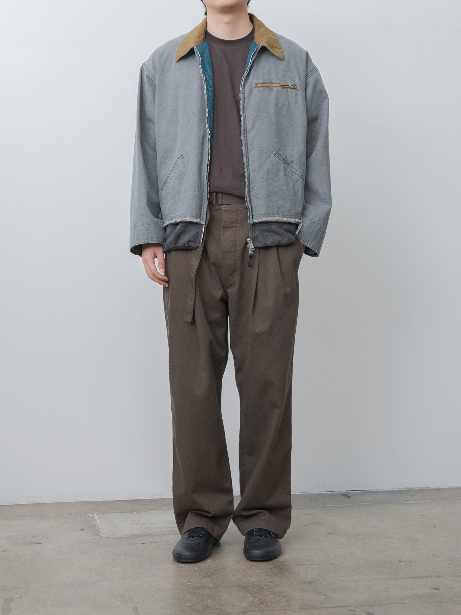 Namu Shop - Yoke Connected Work Jacket - Gray