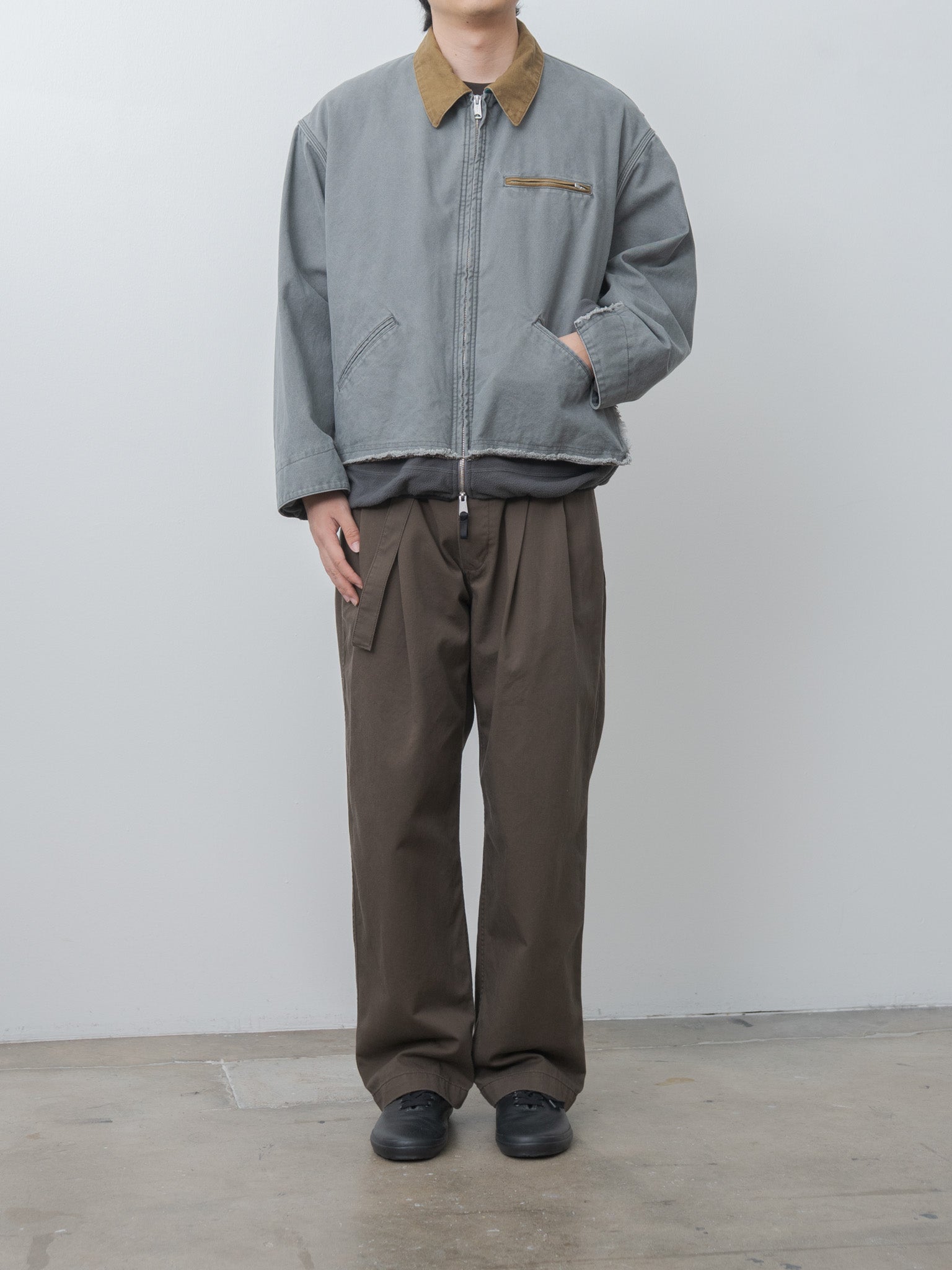Namu Shop - Yoke Connected Work Jacket - Gray