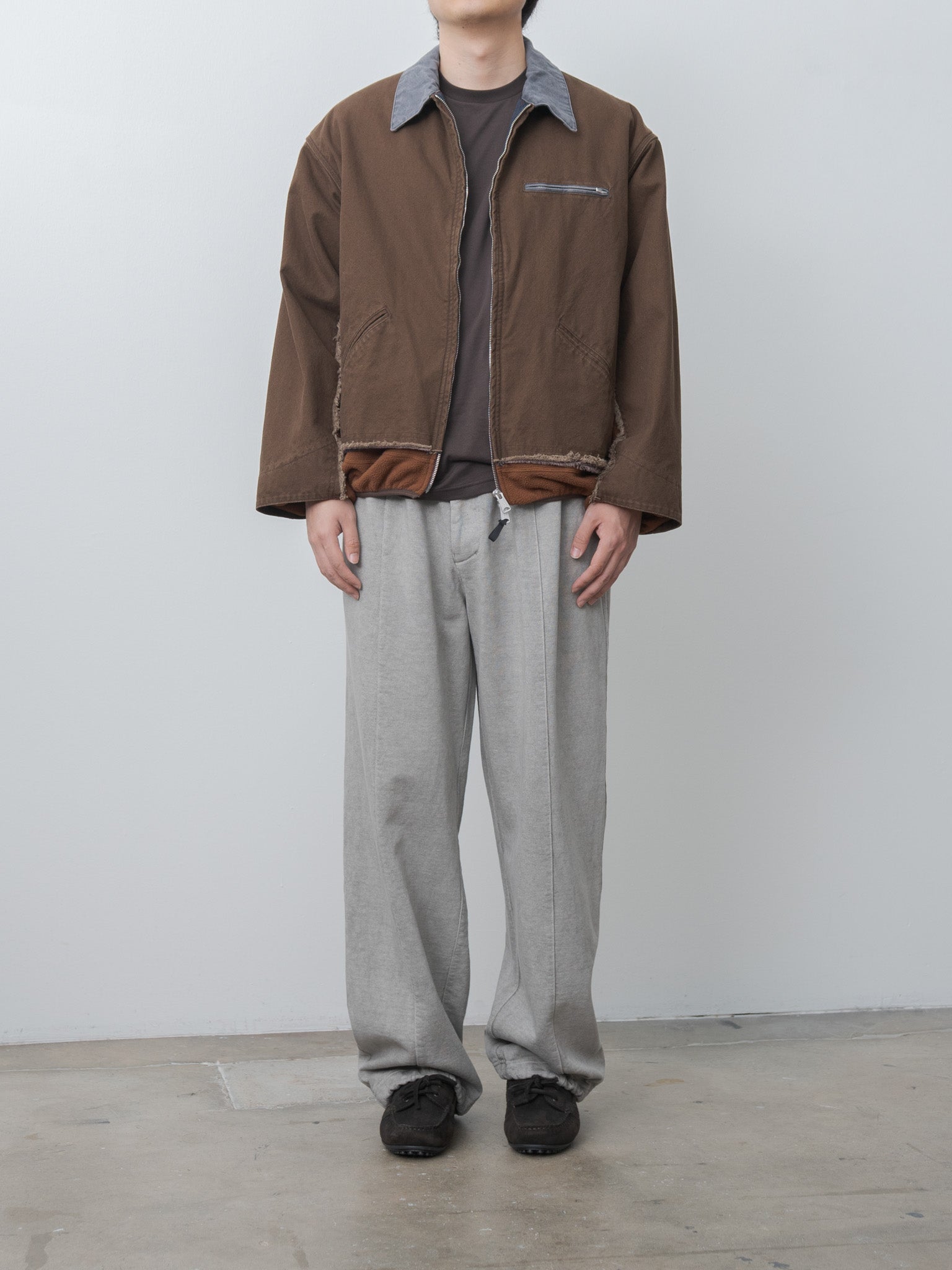 Namu Shop - Yoke Garment-dyed Lounge Pants - Gray