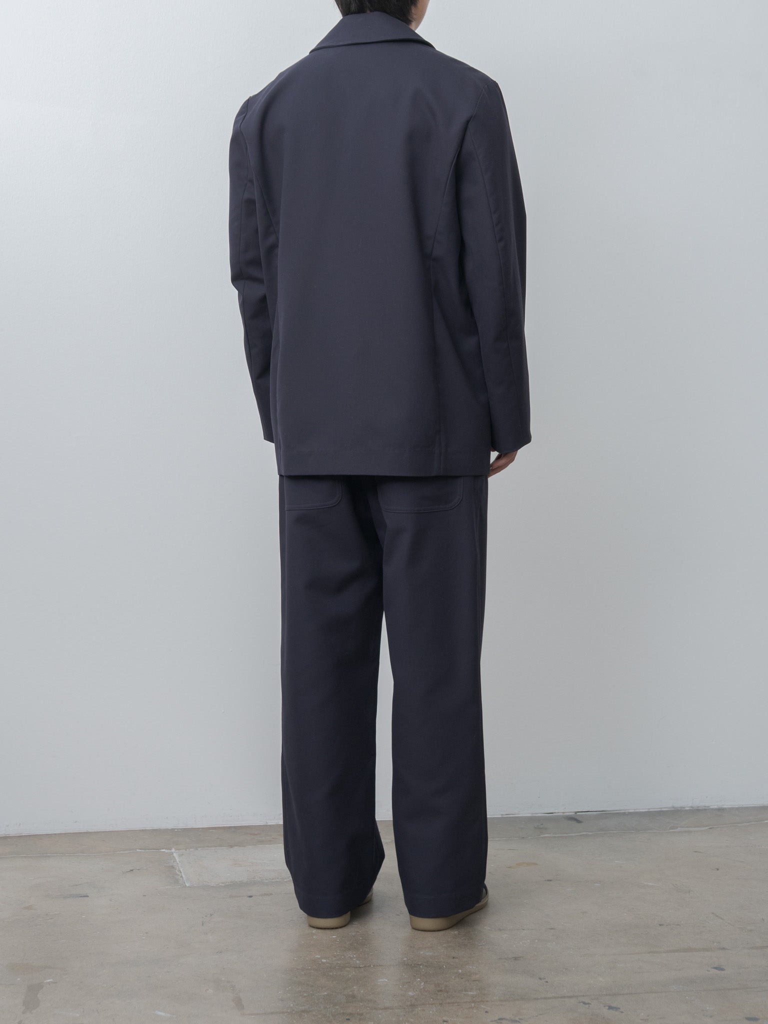 Namu Shop - Document High Density Cotton Oversized Blazer - Navy