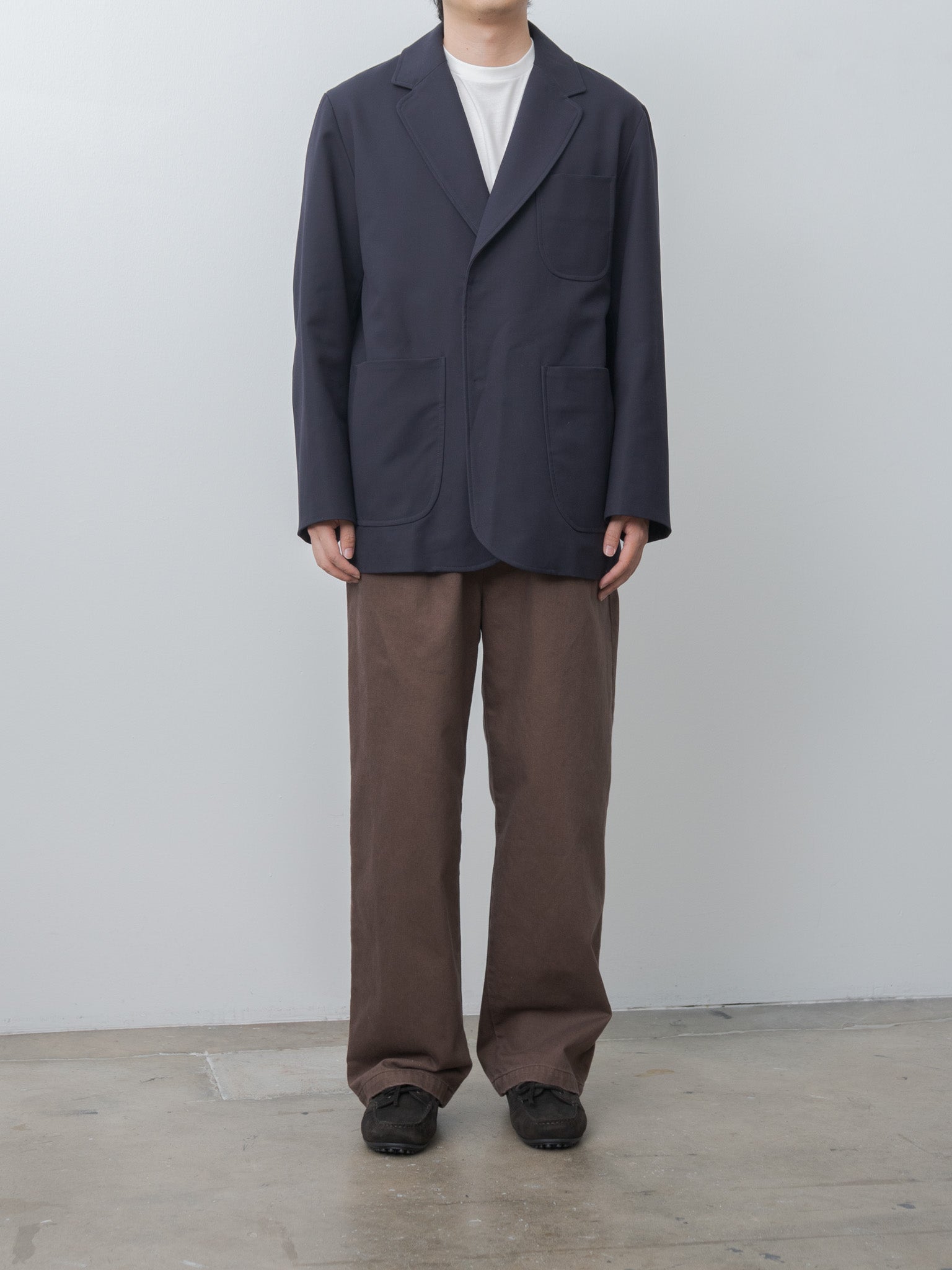 Namu Shop - Document High Density Cotton Oversized Blazer - Navy