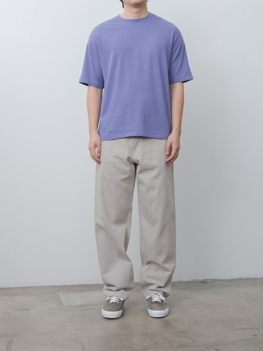 Namu Shop - Auralee Brushed Organic Cotton Jersey Tee - Light Purple