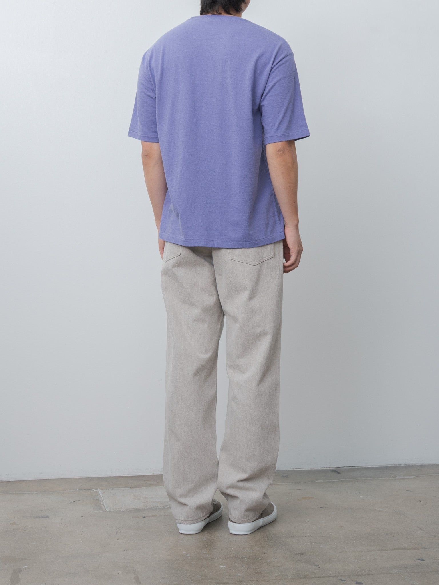 Namu Shop - Auralee Brushed Organic Cotton Jersey Tee - Light Purple