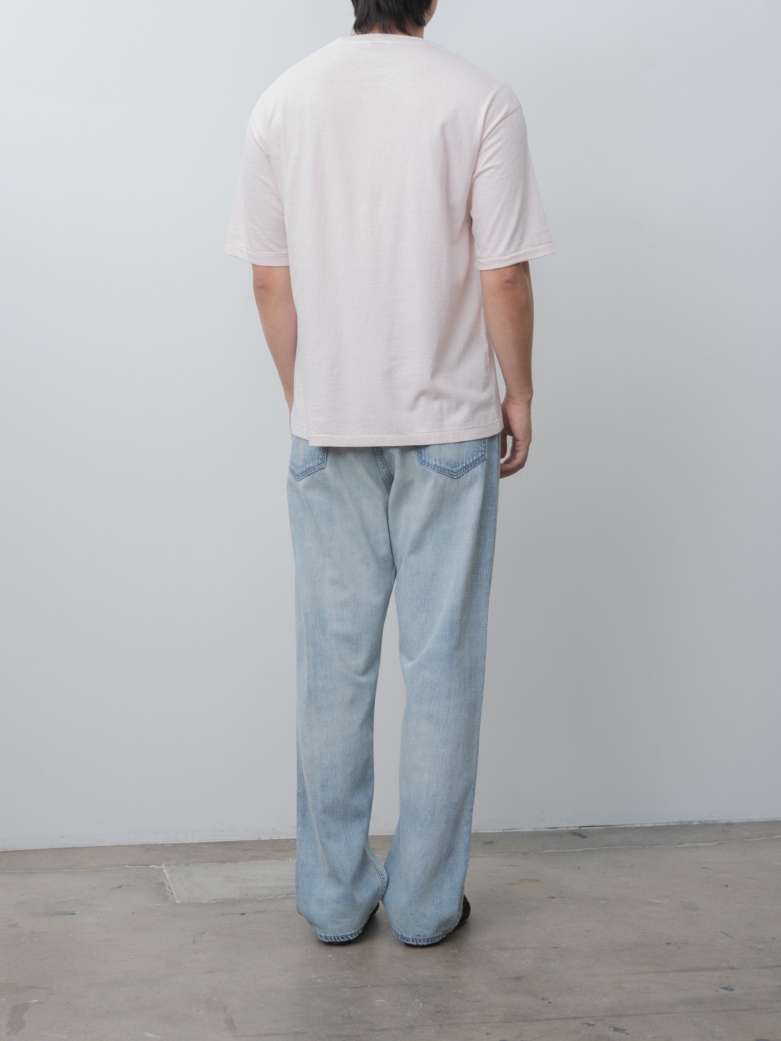Namu Shop - Auralee Brushed Organic Cotton Jersey Tee - Pale Pink