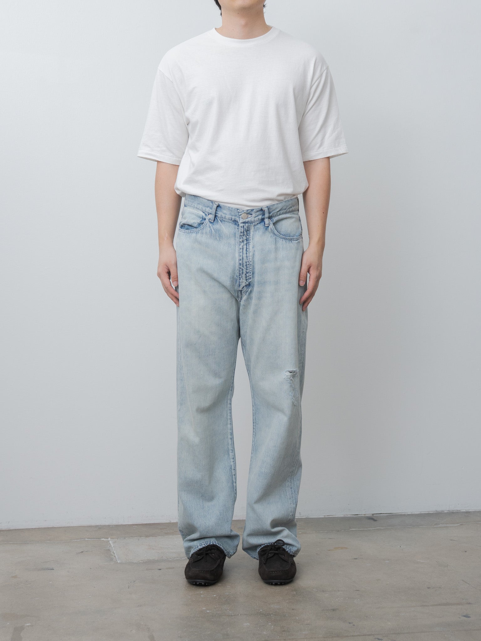 Namu Shop - Auralee Brushed Organic Cotton Jersey Tee - White