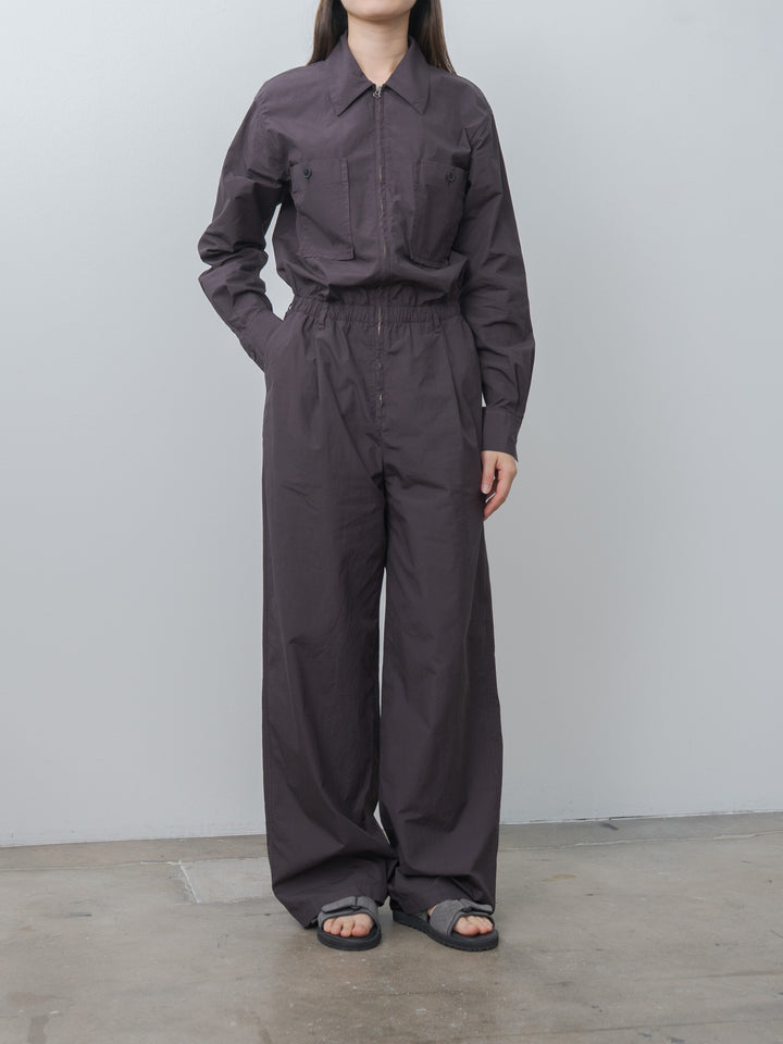Namu Shop - Auralee Garment-Dyed Finx Shuttle Weather Jumpsuit - Dark Brown