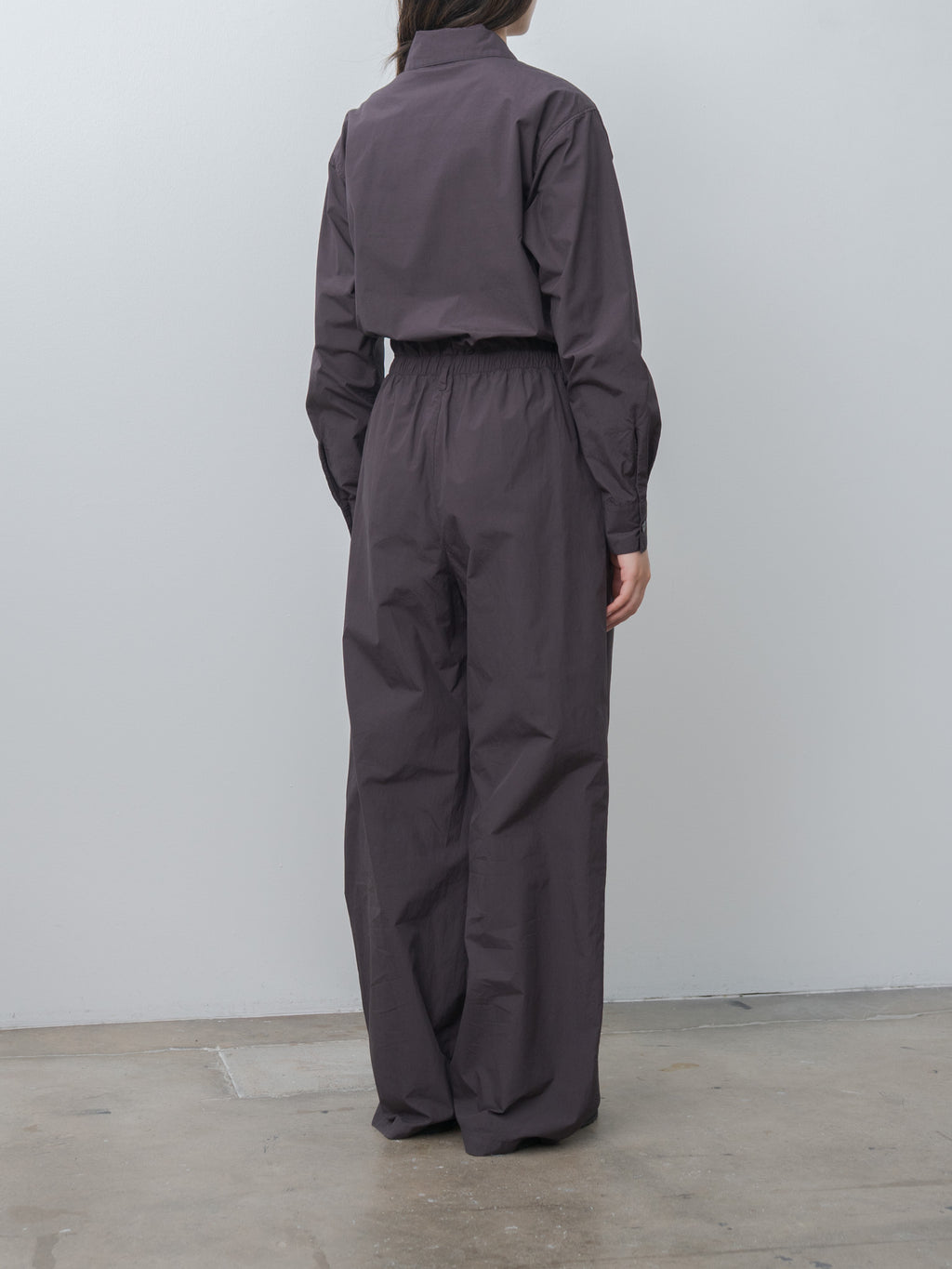 Namu Shop - Auralee Garment-Dyed Finx Shuttle Weather Jumpsuit - Dark Brown