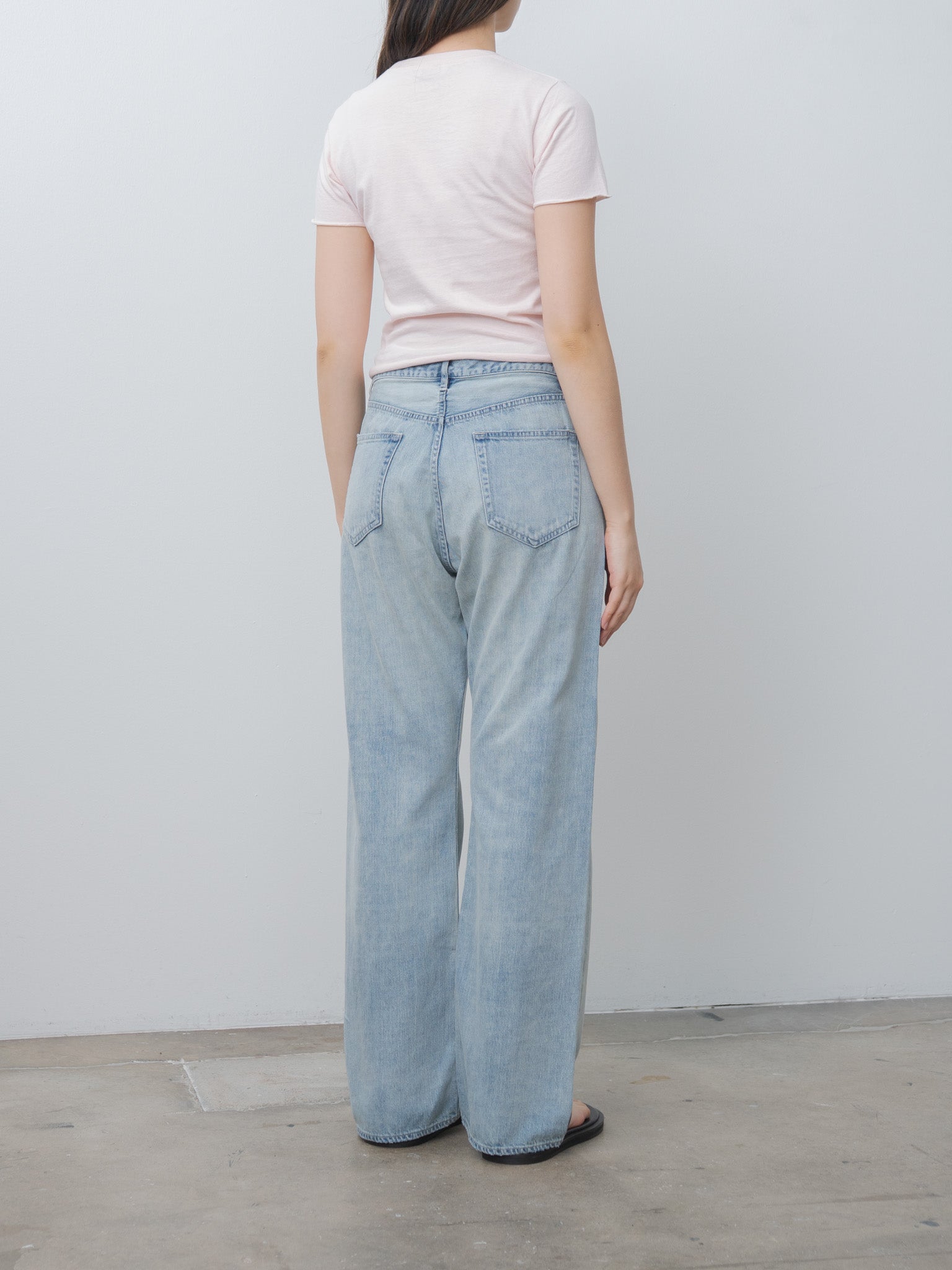 Namu Shop - Auralee Faded Selvedge Light Denim Pants - Light Indigo