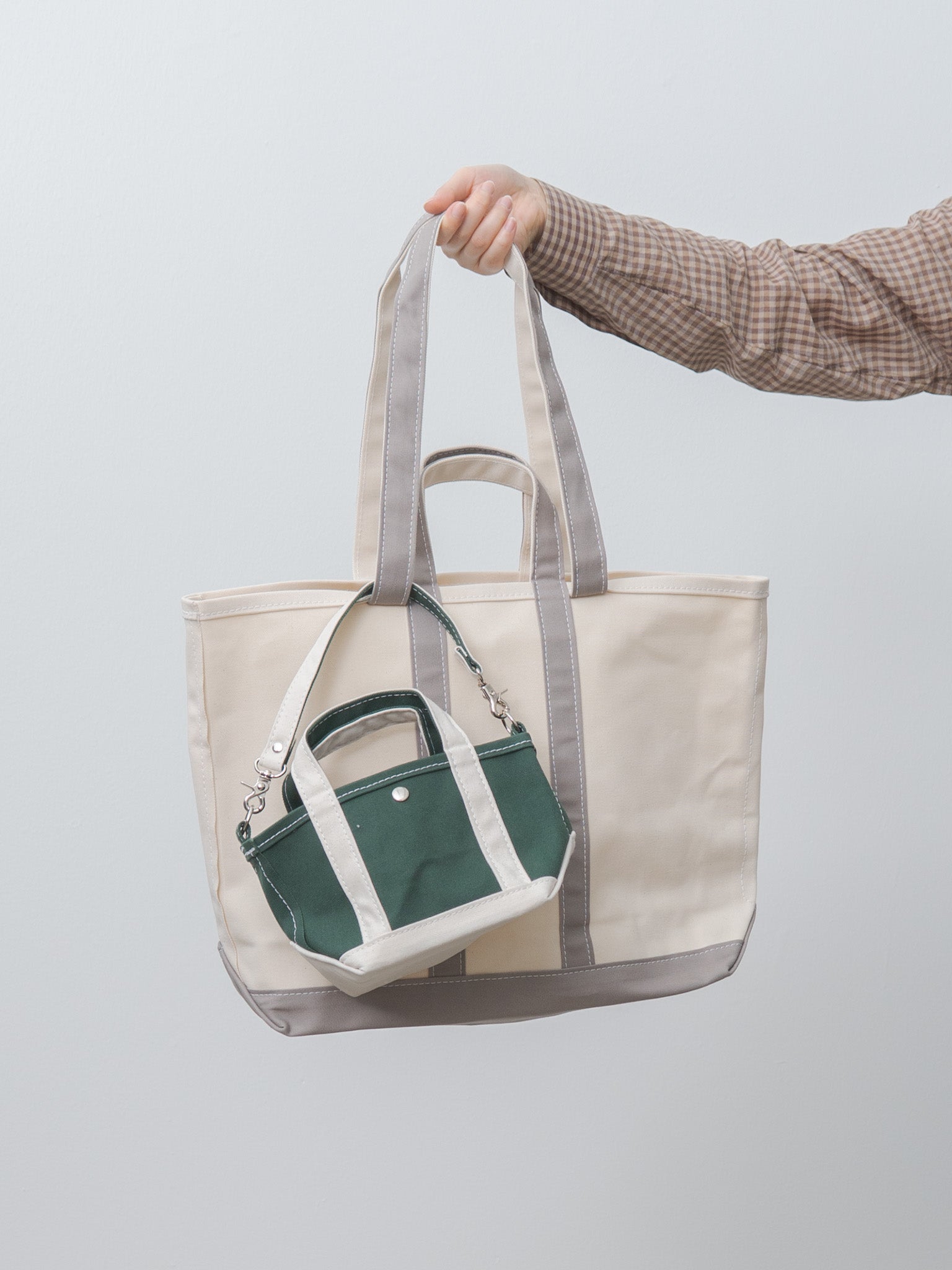 Namu Shop - Tembea Tote Bag Mini - Forest Green/Natural