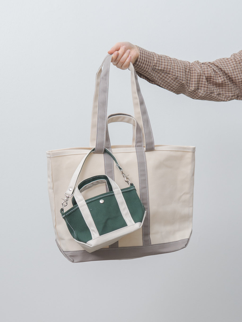 Namu Shop - Tembea Tote Bag Mini - Forest Green/Natural