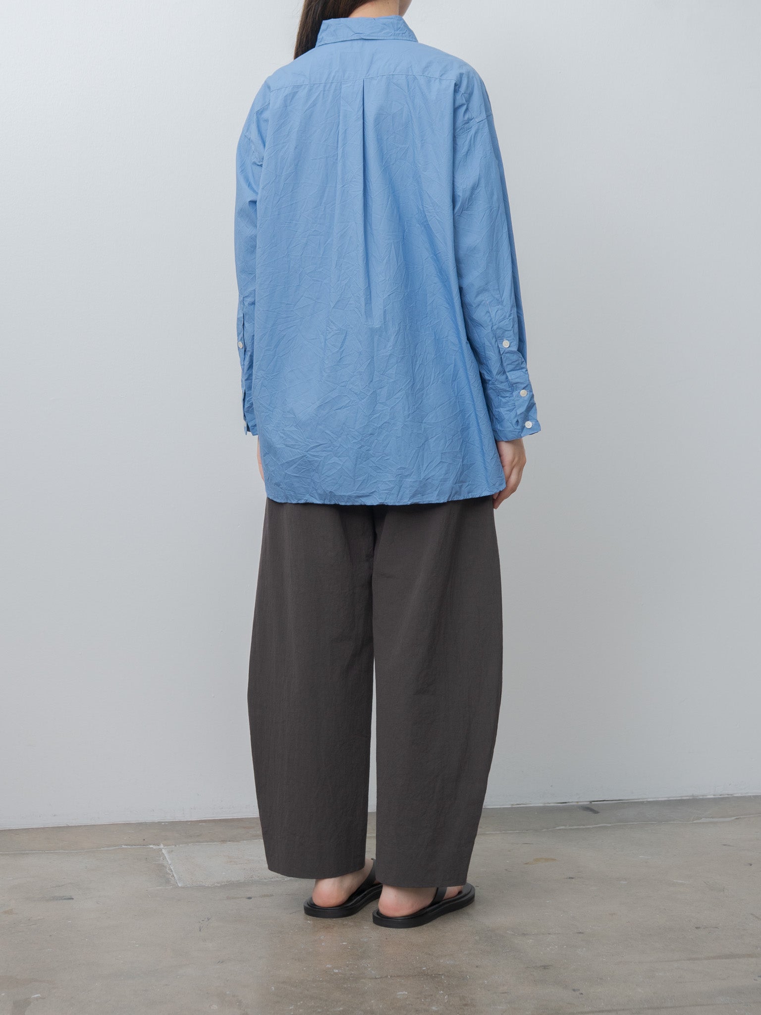 Namu Shop - Sayaka Davis Crinkled Oversized Shirt - French Blue