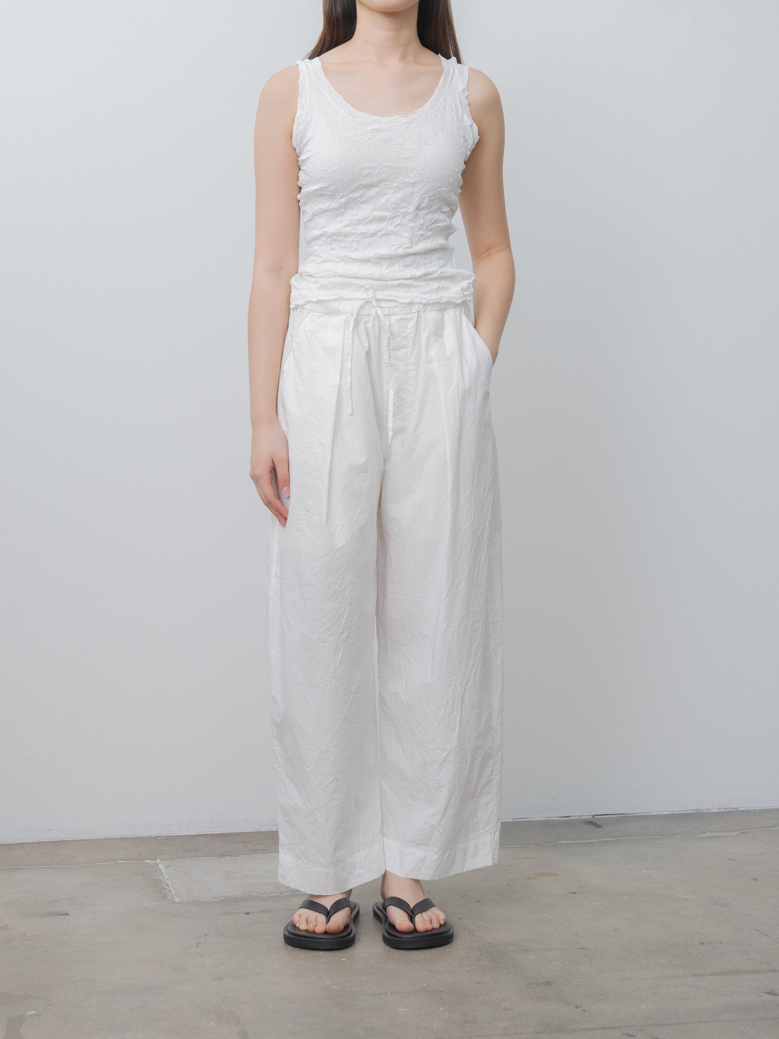 Namu Shop - Sayaka Davis Tucked Pull-on Pants - White