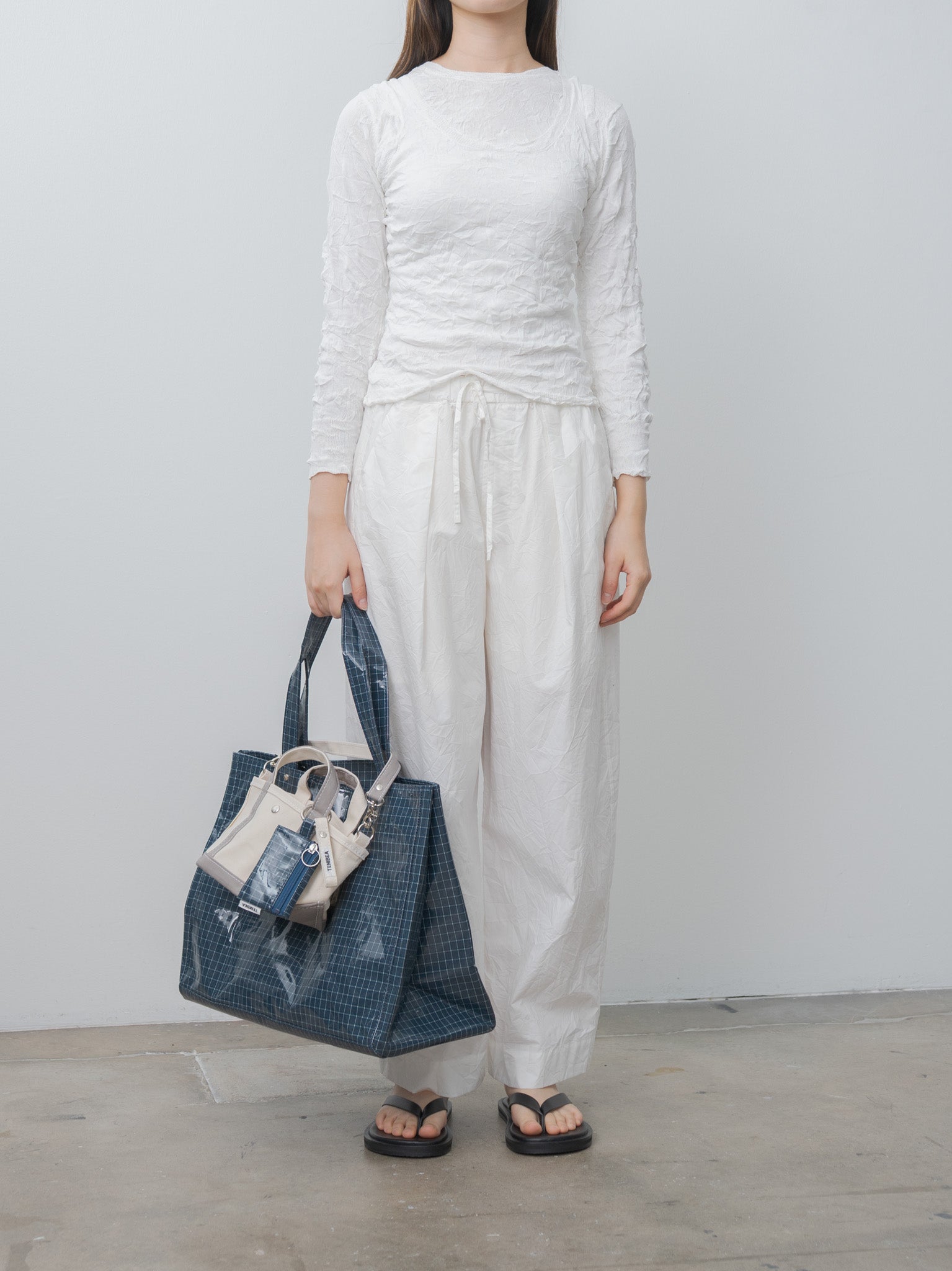Namu Shop - Tembea Carry Tote - Check Blue