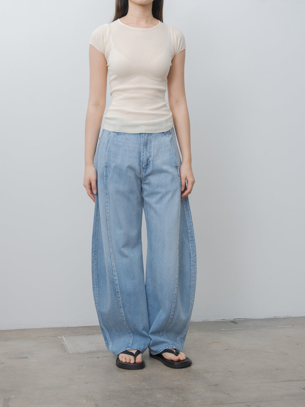 Namu Shop - Sayaka Davis Cap Sleeve Tee - Peach