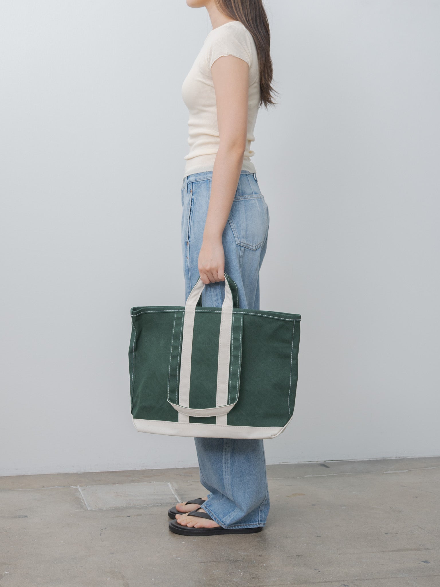 Namu Shop - Tembea Market Tote - Forest Green/Natural