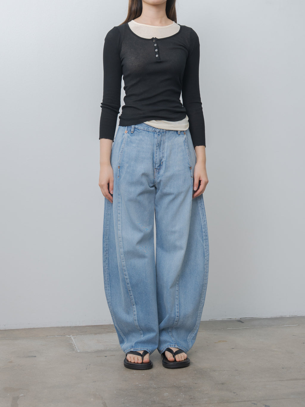 Namu Shop - Sayaka Davis Barrel Denim - Light Blue