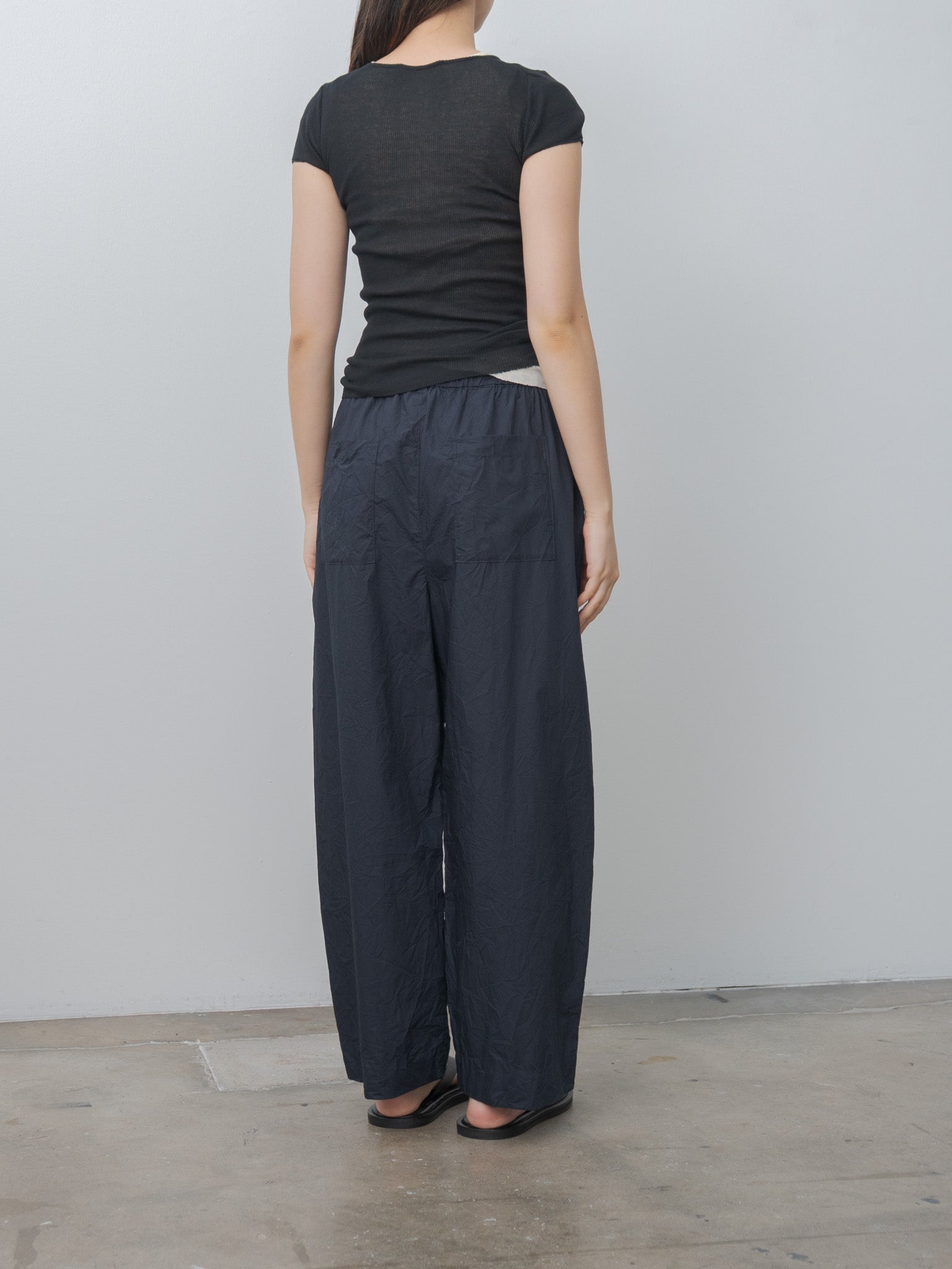 Namu Shop - Sayaka Davis Cap Sleeve Tee - Black