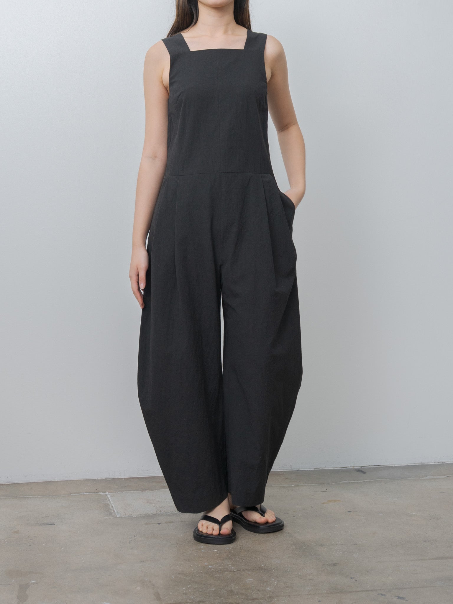 Namu Shop - Sayaka Davis Strap Jumpsuit - Black