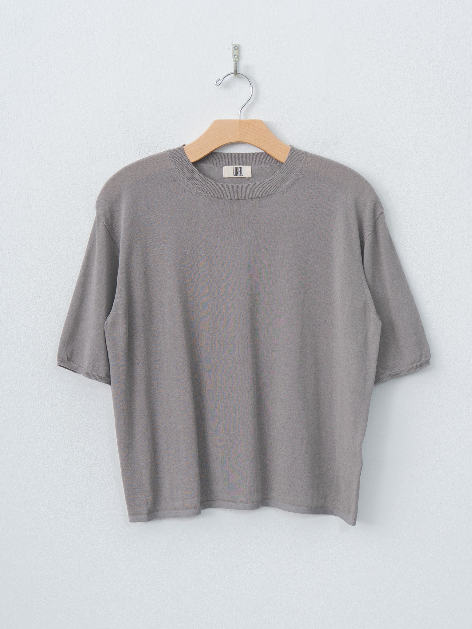 Namu Shop - Unfil High-Twisted Cotton Sheer Knit Layered P/O - Navy × Steel Gray