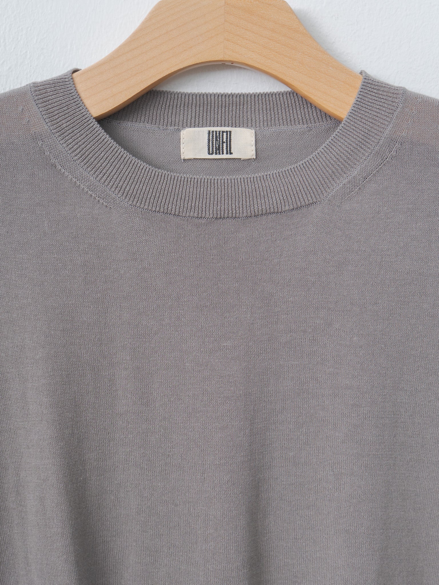 Namu Shop - Unfil High-Twisted Cotton Sheer Knit Layered P/O - Navy × Steel Gray