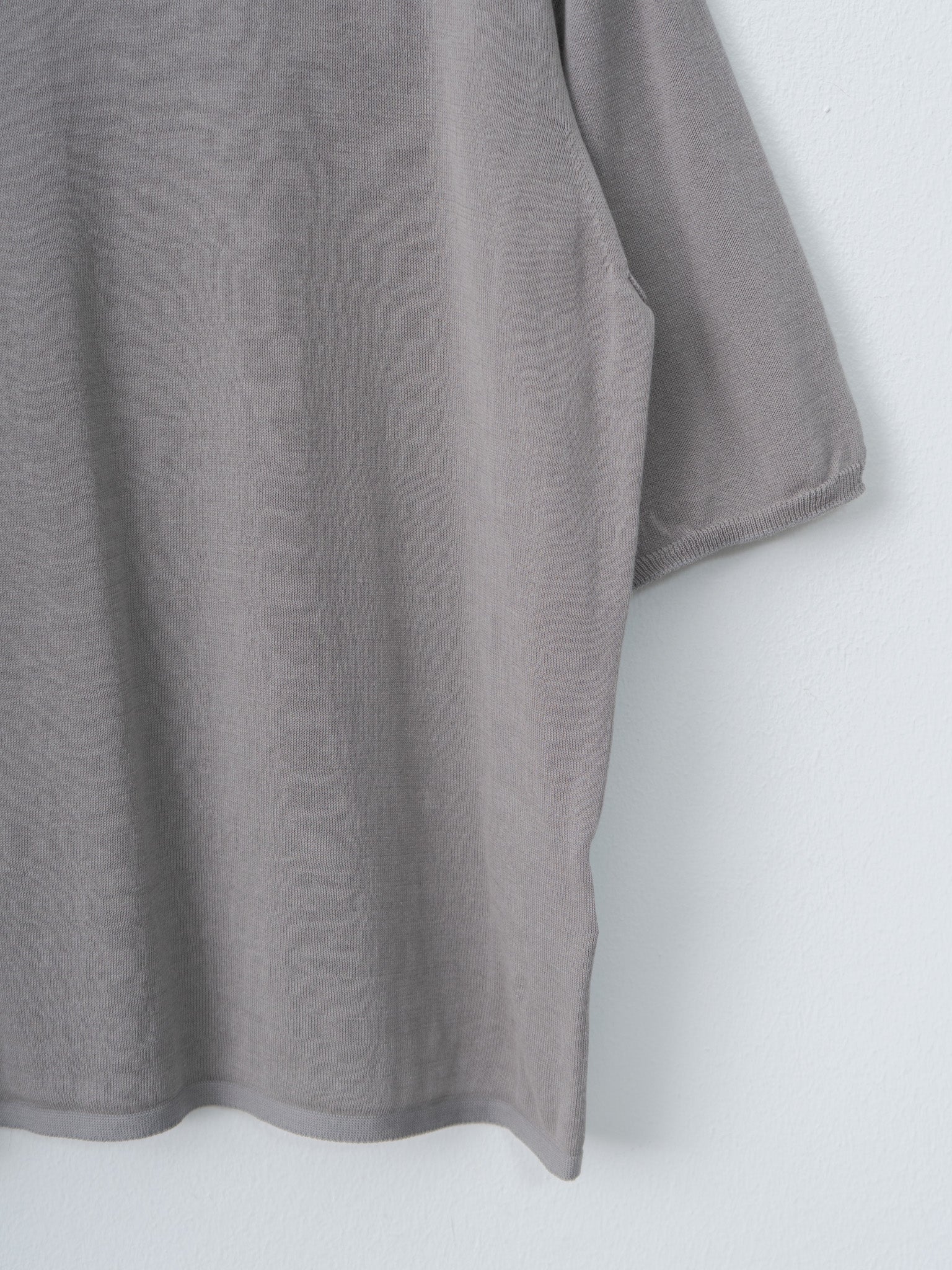 Namu Shop - Unfil High-Twisted Cotton Sheer Knit Layered P/O - Navy × Steel Gray
