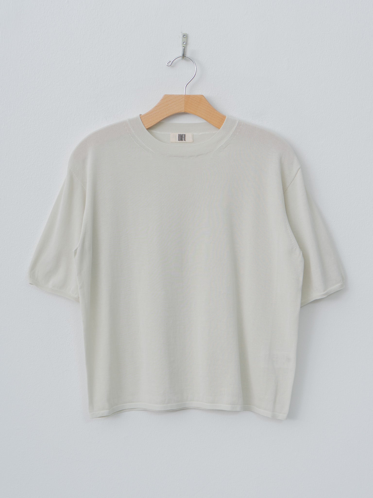 Namu Shop - Unfil High-Twisted Cotton Sheer Knit Layered P/O - Charcoal Brown × Mist Green