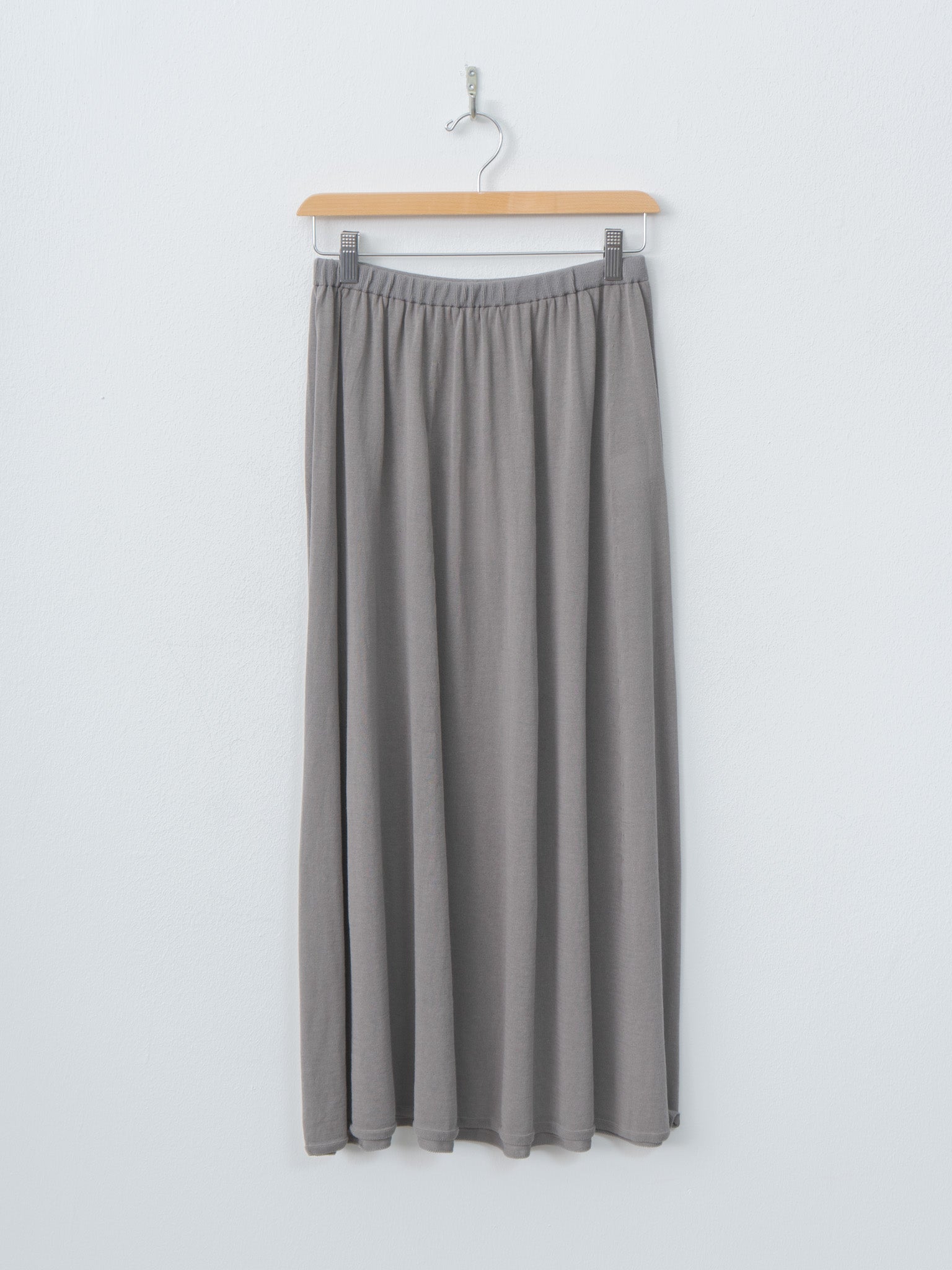 Namu Shop - Unfil High-Twisted Cotton Sheer Knit Layered Skirt - Navy × Steel Gray