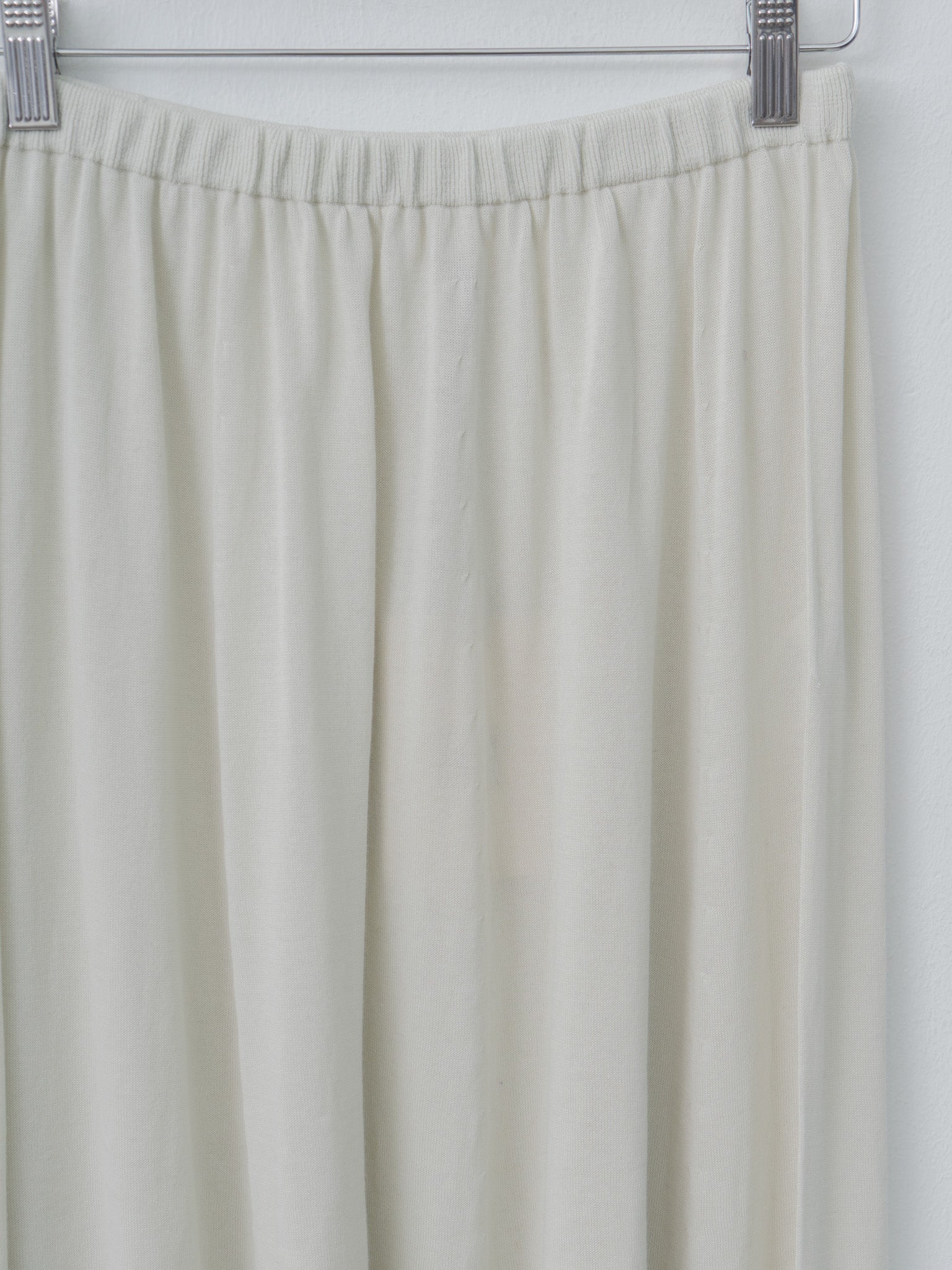 Namu Shop - Unfil High-Twisted Cotton Sheer Knit Layered Skirt - Charcoal Brown × Mist Green