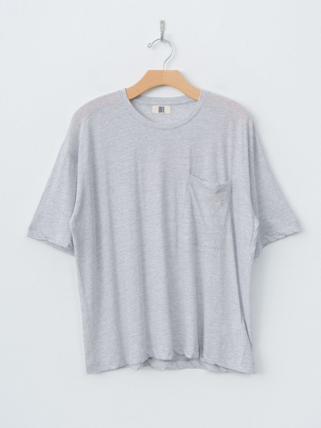 Namu Shop - Unfil Fine Slub Yarn Relaxed-Fit Pocket Tee - Light Gray