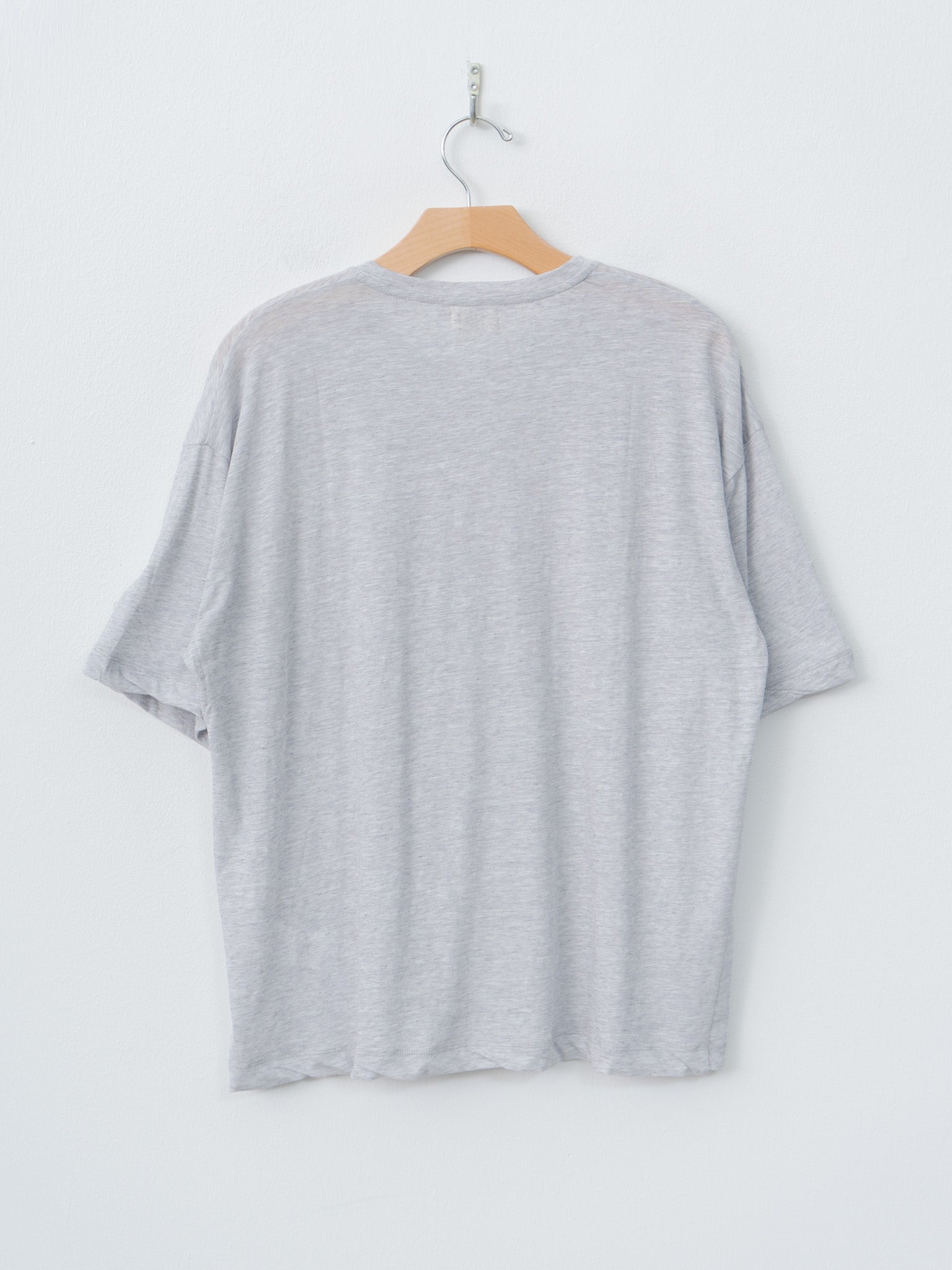 Namu Shop - Unfil Fine Slub Yarn Relaxed-Fit Pocket Tee - Light Gray