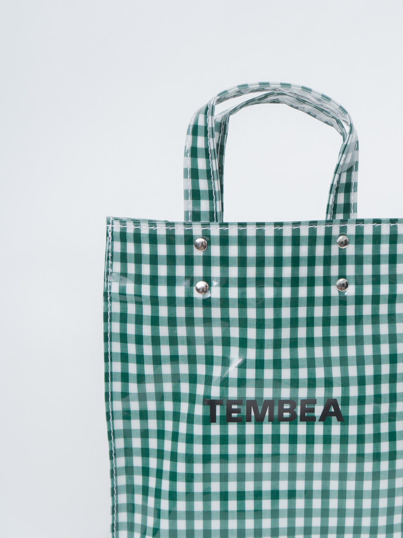 Namu Shop - Tembea Paper Tote Small - Gingham Green