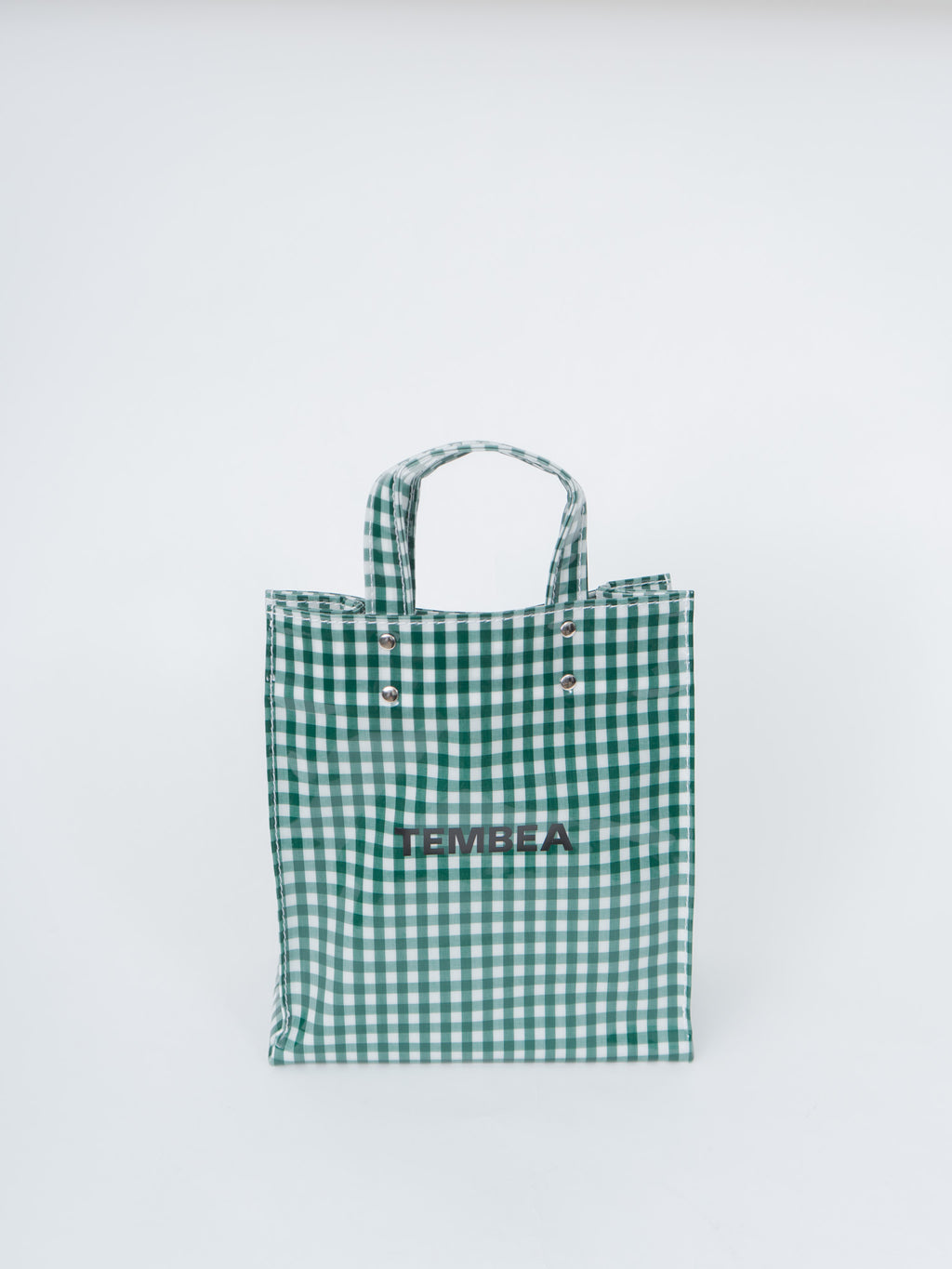 Namu Shop - Tembea Paper Tote Small - Gingham Green