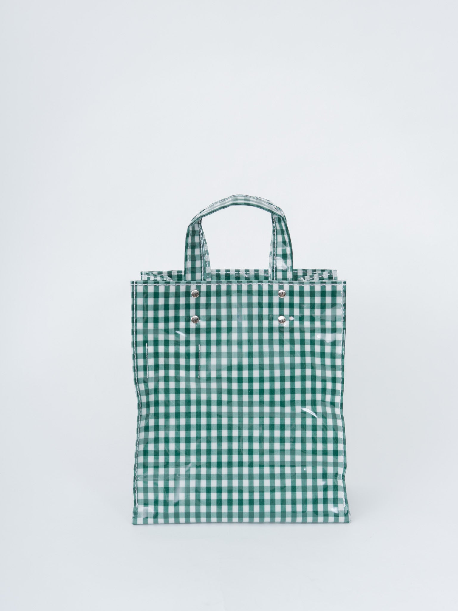 Namu Shop - Tembea Paper Tote Small - Gingham Green