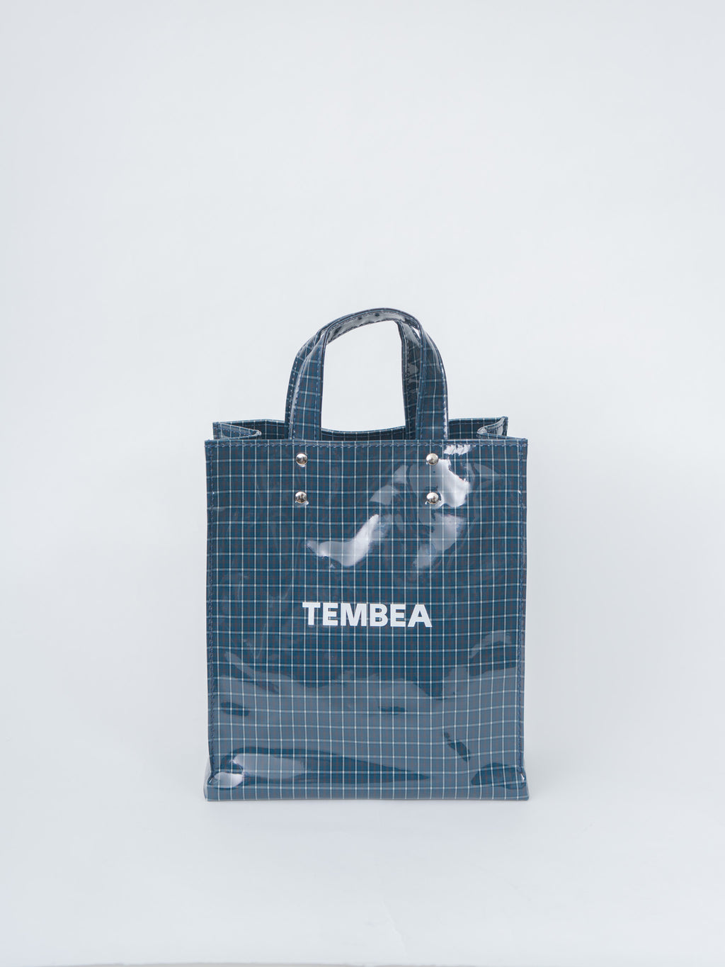 Namu Shop - Tembea Paper Tote Small - Check Blue