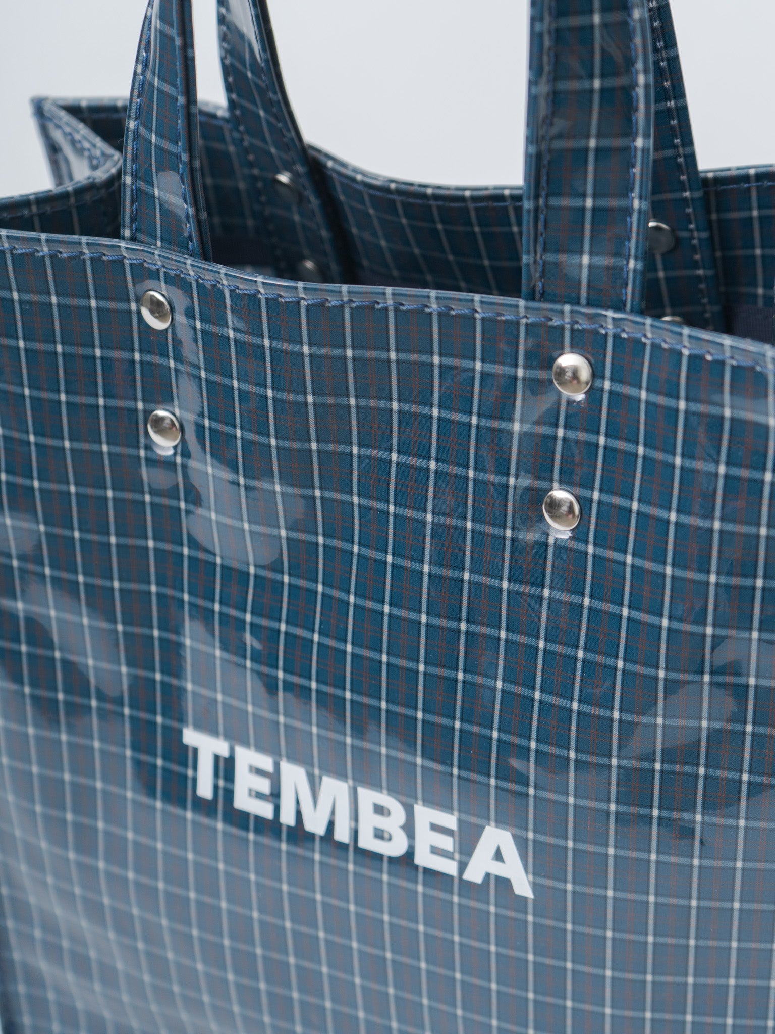 Namu Shop - Tembea Paper Tote Small - Check Blue