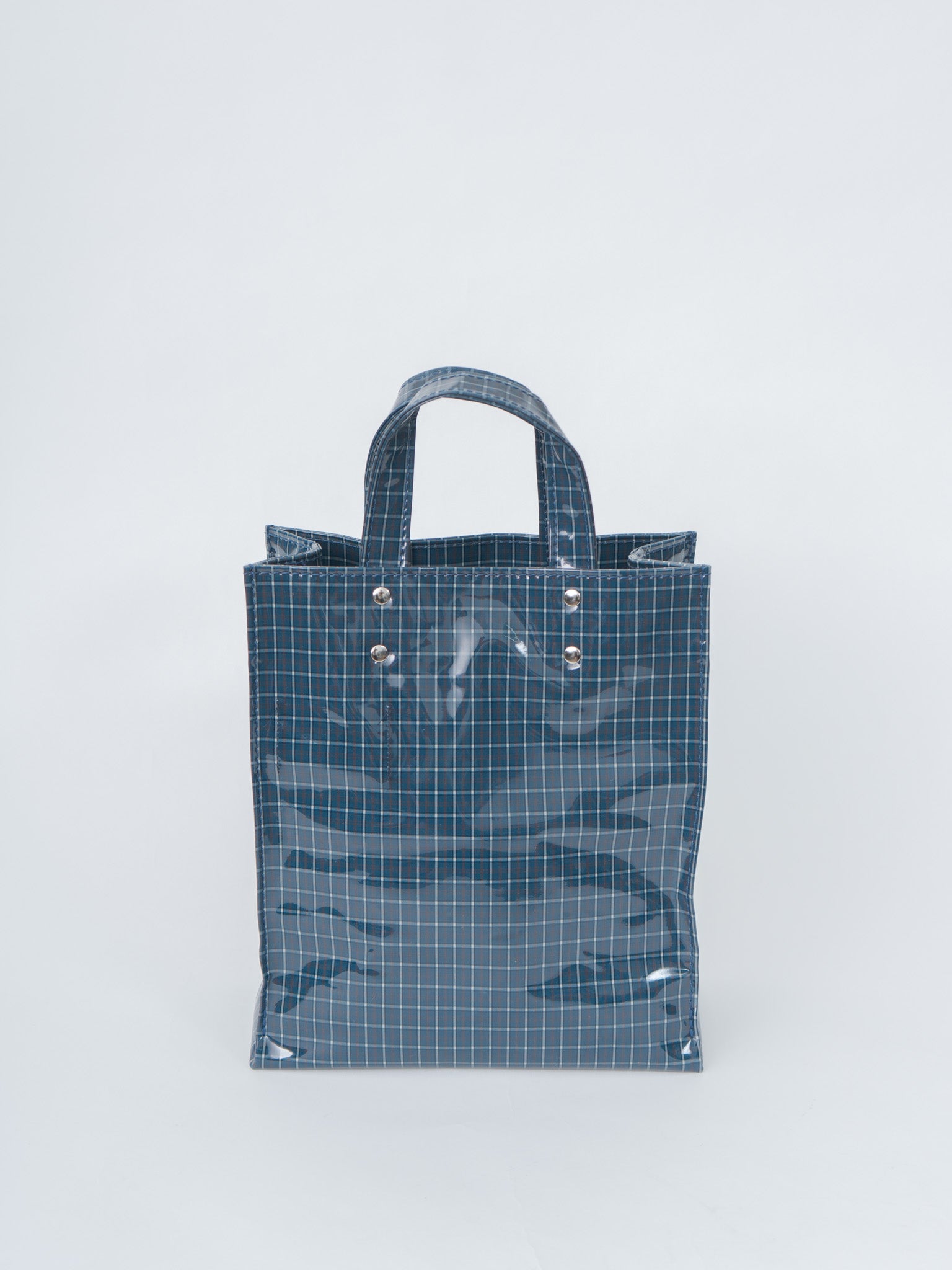 Namu Shop - Tembea Paper Tote Small - Check Blue