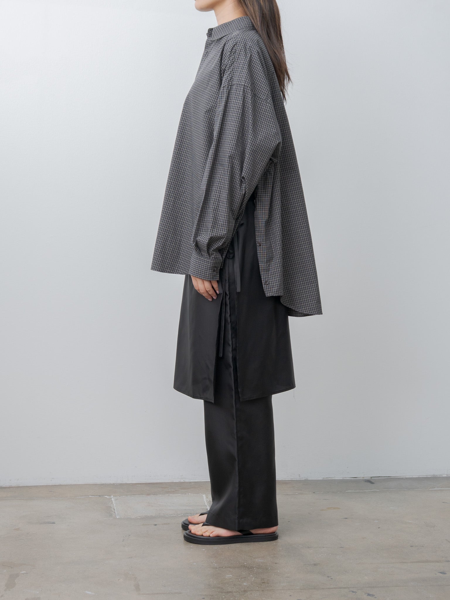 Namu Shop - Inscrire Cupro Layered Pants - Black