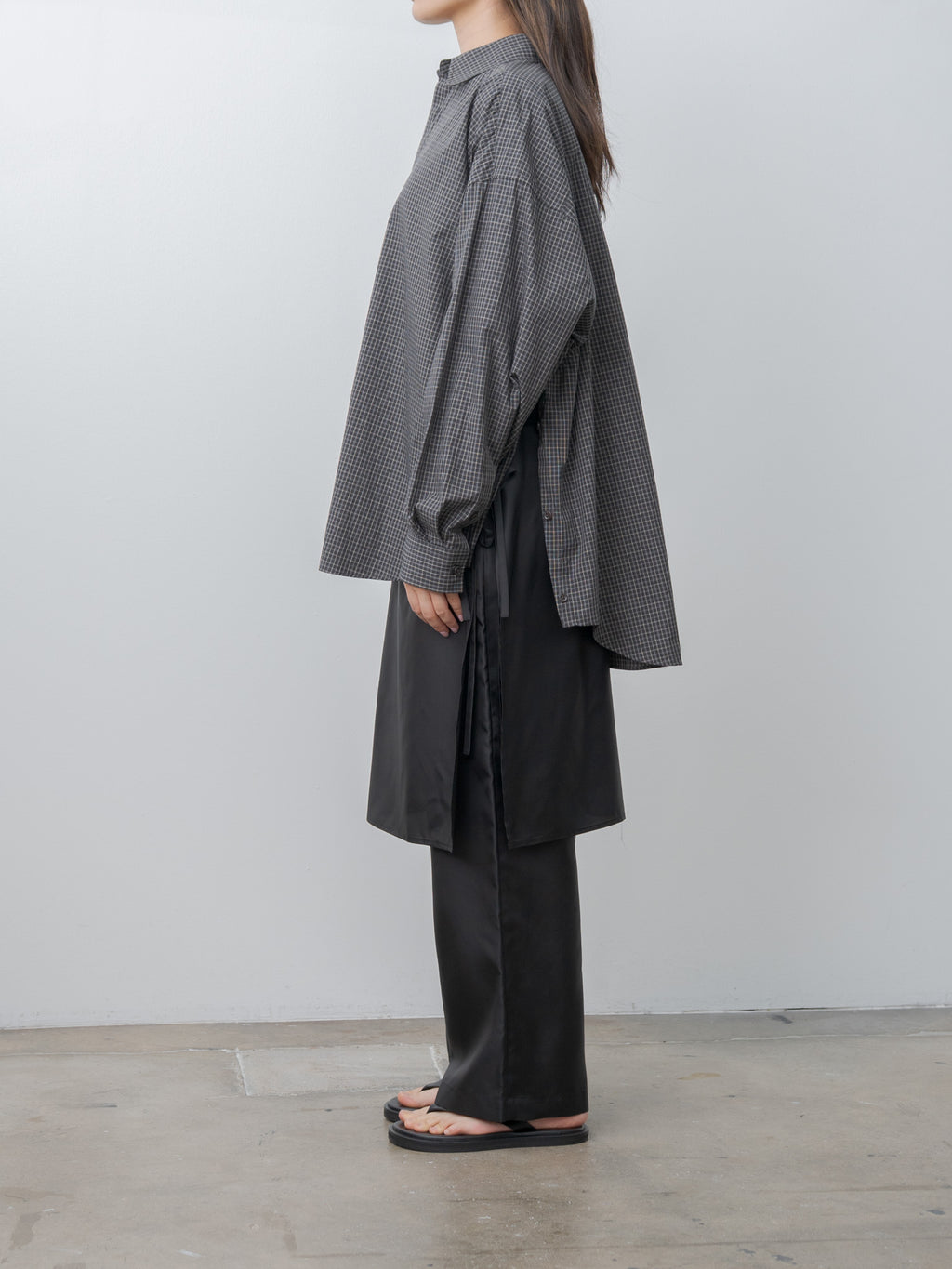 Namu Shop - Inscrire Cupro Layered Pants - Black
