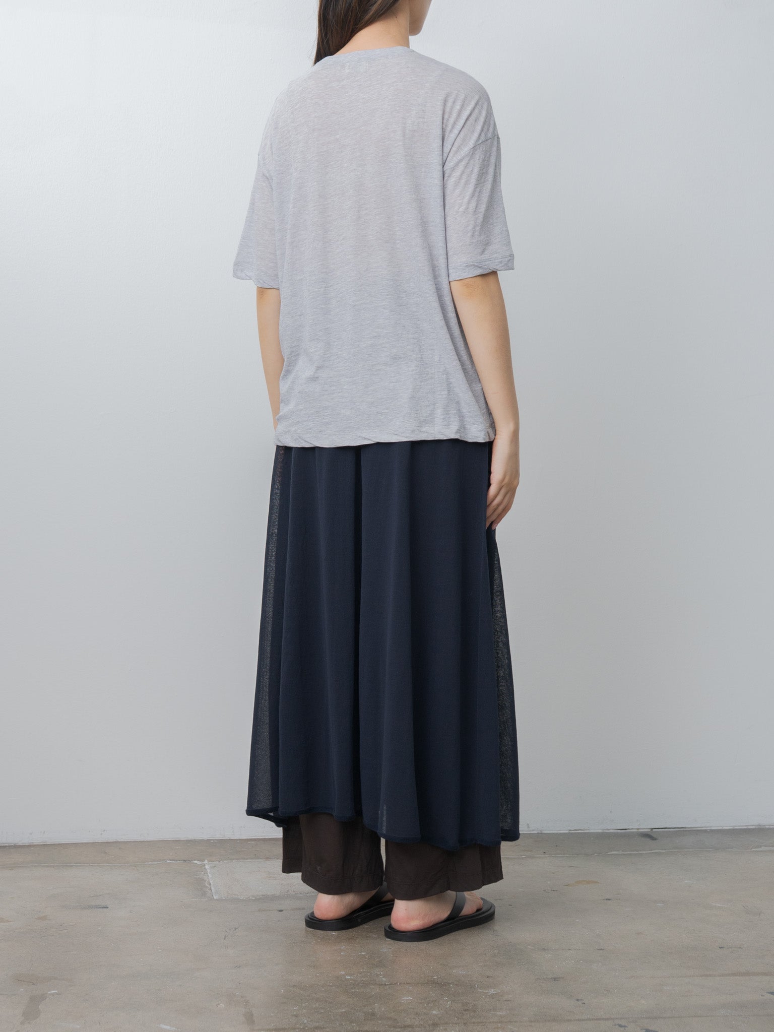 Namu Shop - Unfil Fine Slub Yarn Relaxed-Fit Pocket Tee - Light Gray