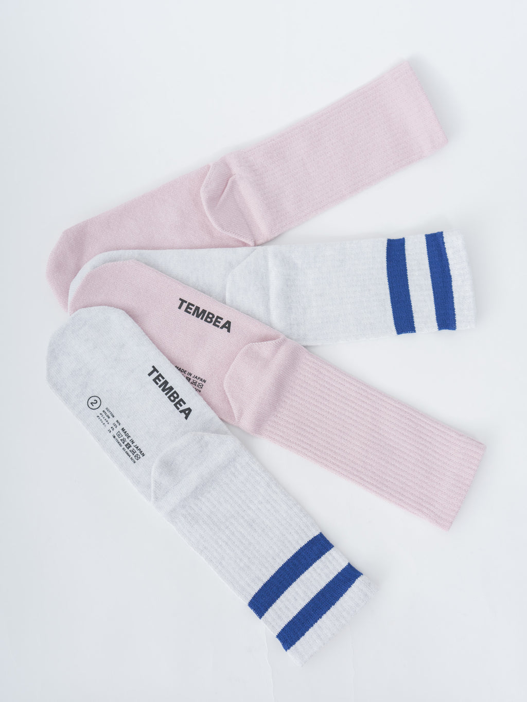 Namu Shop - Tembea Gunsoku Socks - Pink, Light Gray/Navy