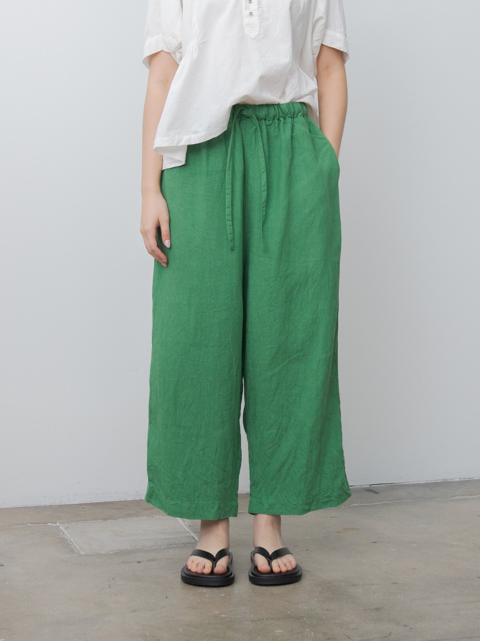 Namu Shop - Ichi Antiquites French Linen Pants - Green