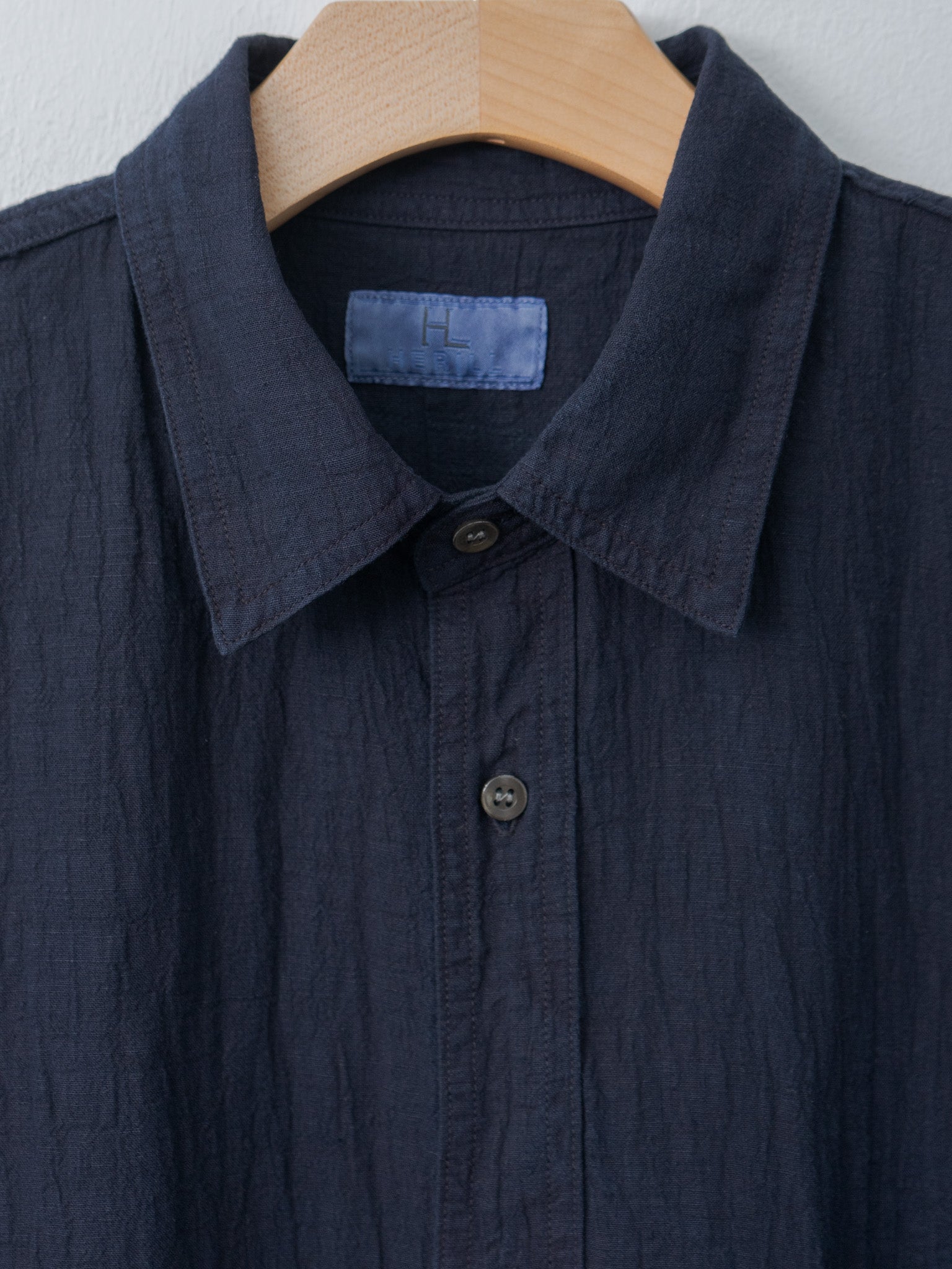Namu Shop - Herill Linen Work Shirt - Navy