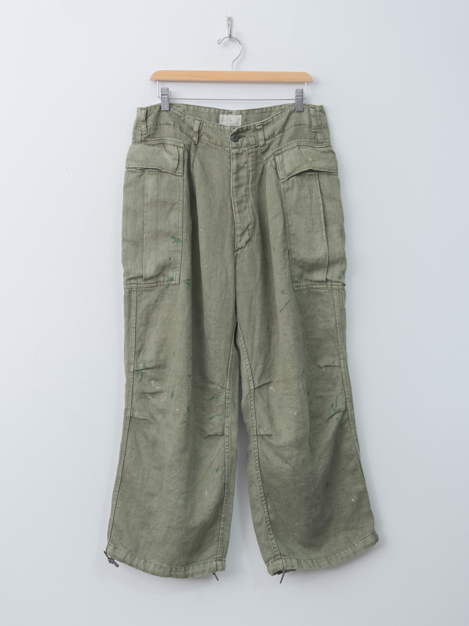 Namu Shop - Herill HBT Linen Cargo Pants - Olive Drab
