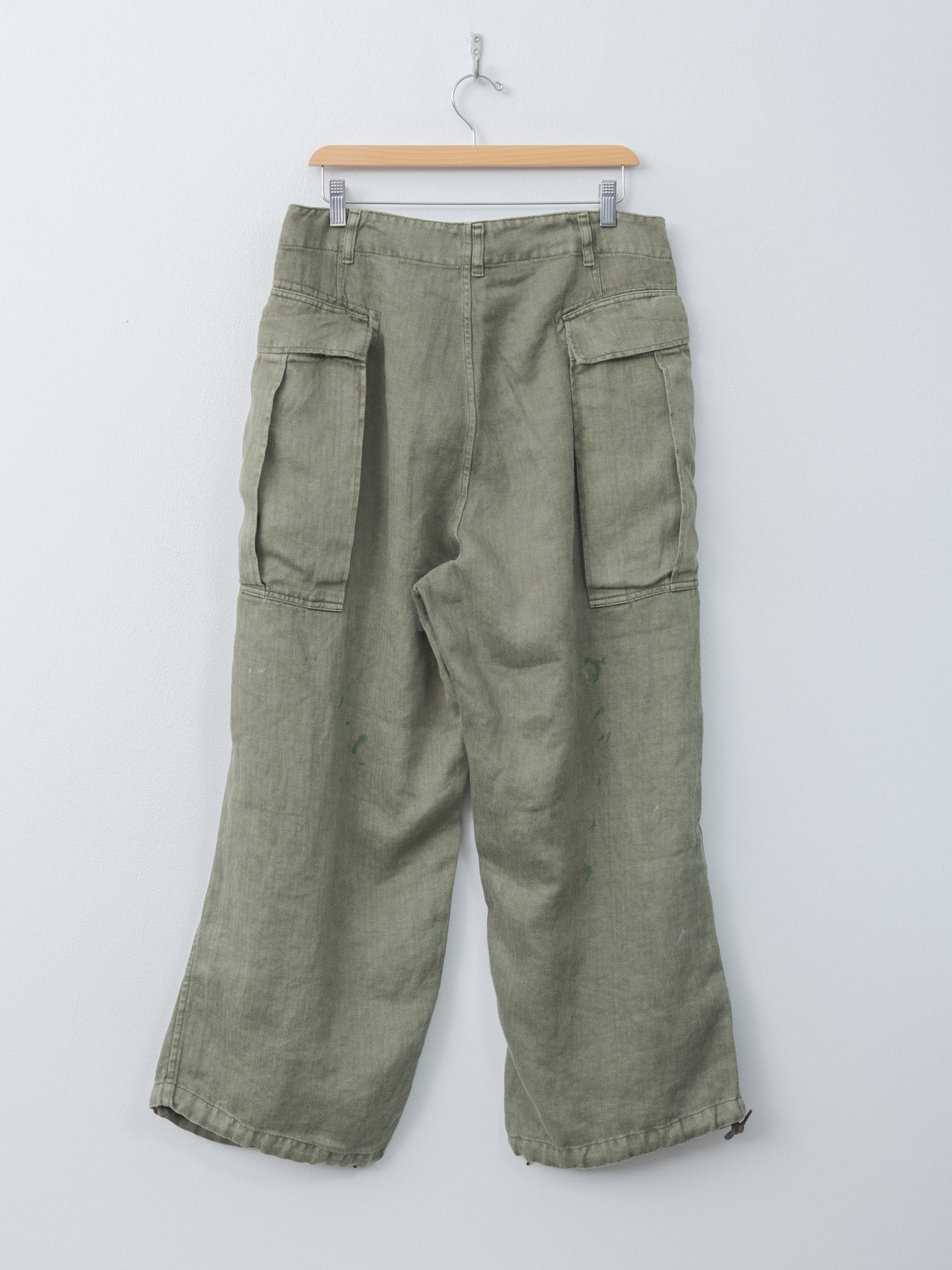 Namu Shop - Herill HBT Linen Cargo Pants - Olive Drab