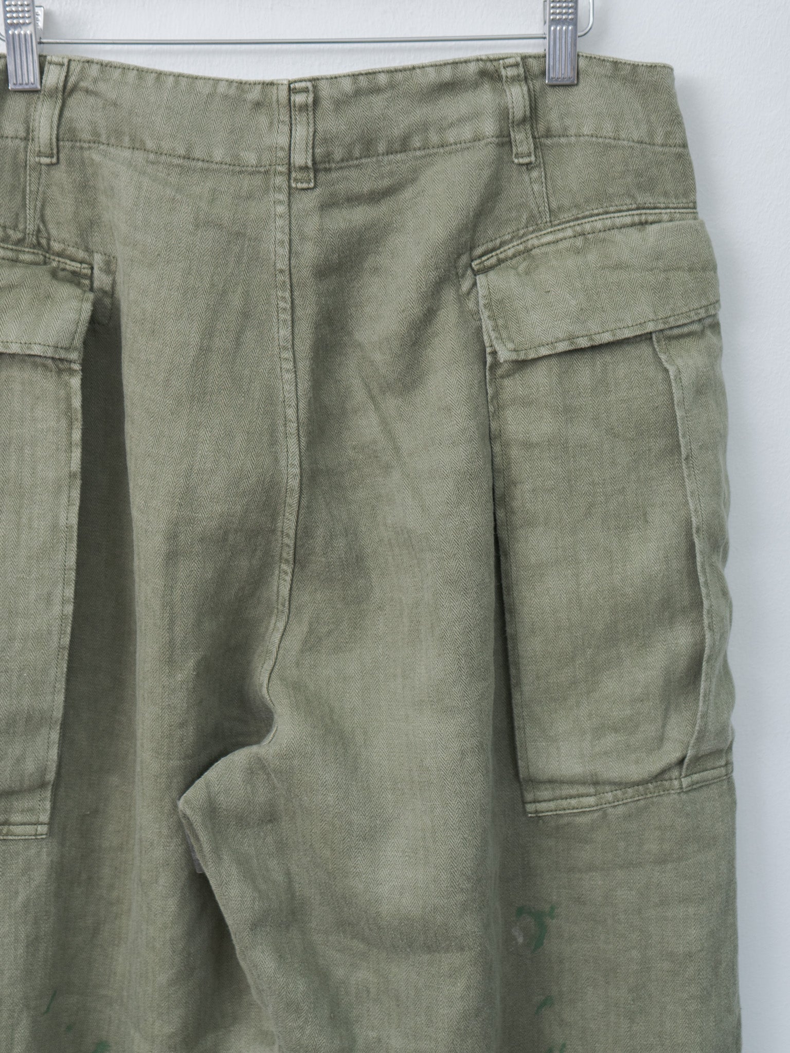 Namu Shop - Herill HBT Linen Cargo Pants - Olive Drab