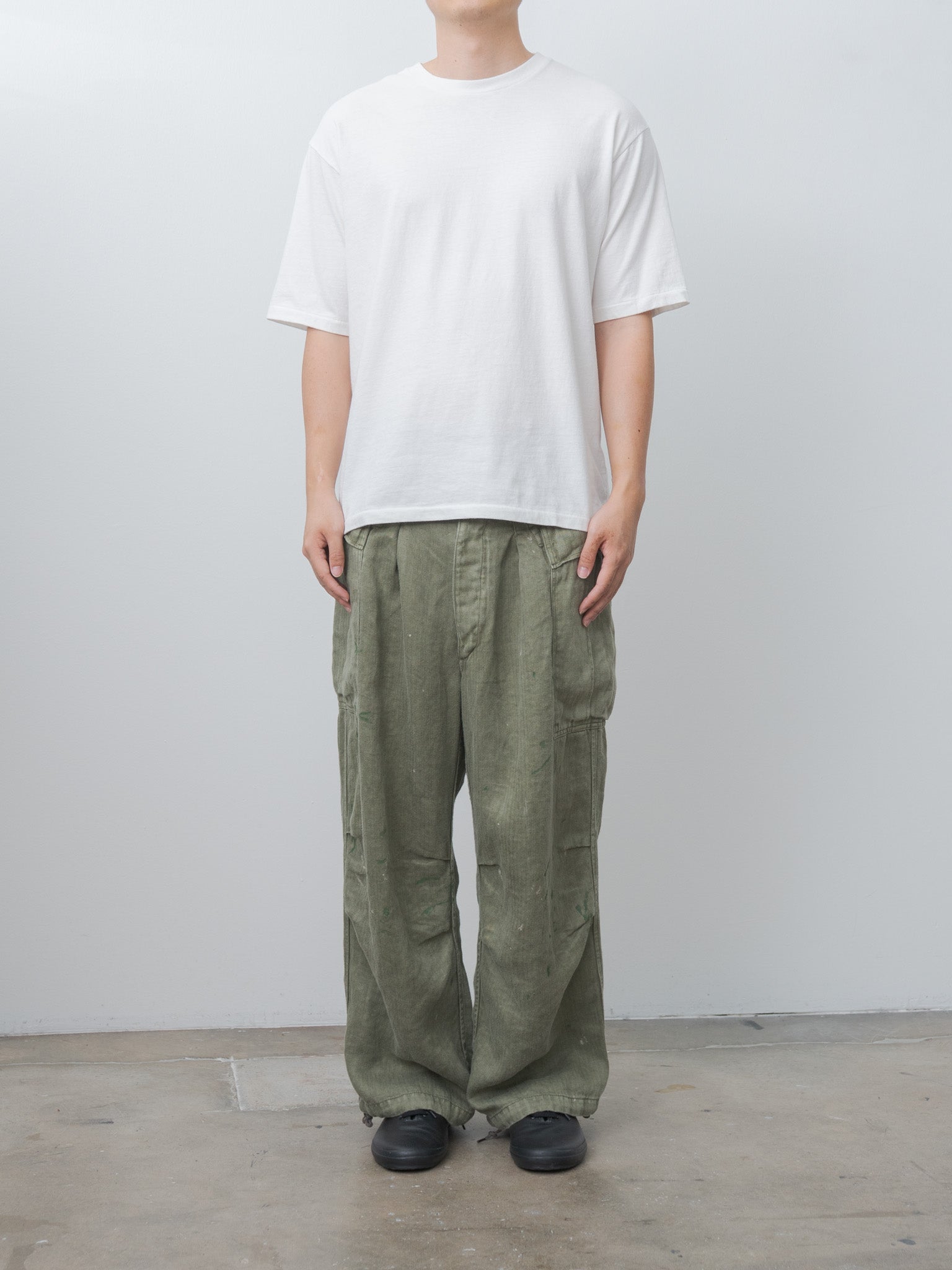 Namu Shop - Herill HBT Linen Cargo Pants - Olive Drab