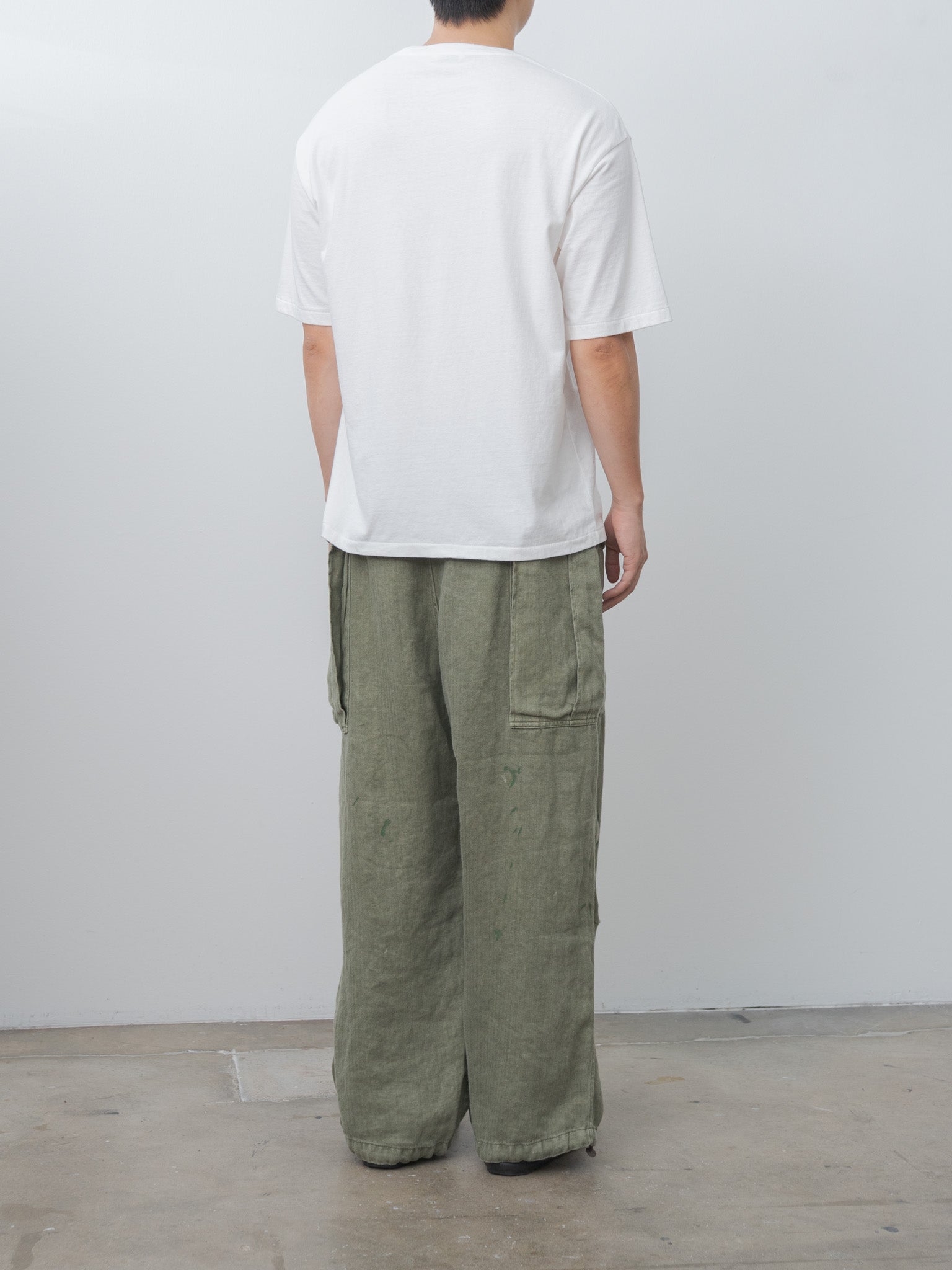 Namu Shop - Herill HBT Linen Cargo Pants - Olive Drab
