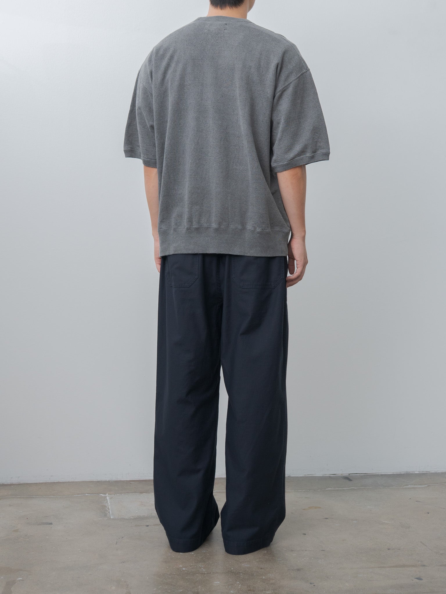 Namu Shop - Document U.S. Back Satin Fatigue Easy Pants - Navy