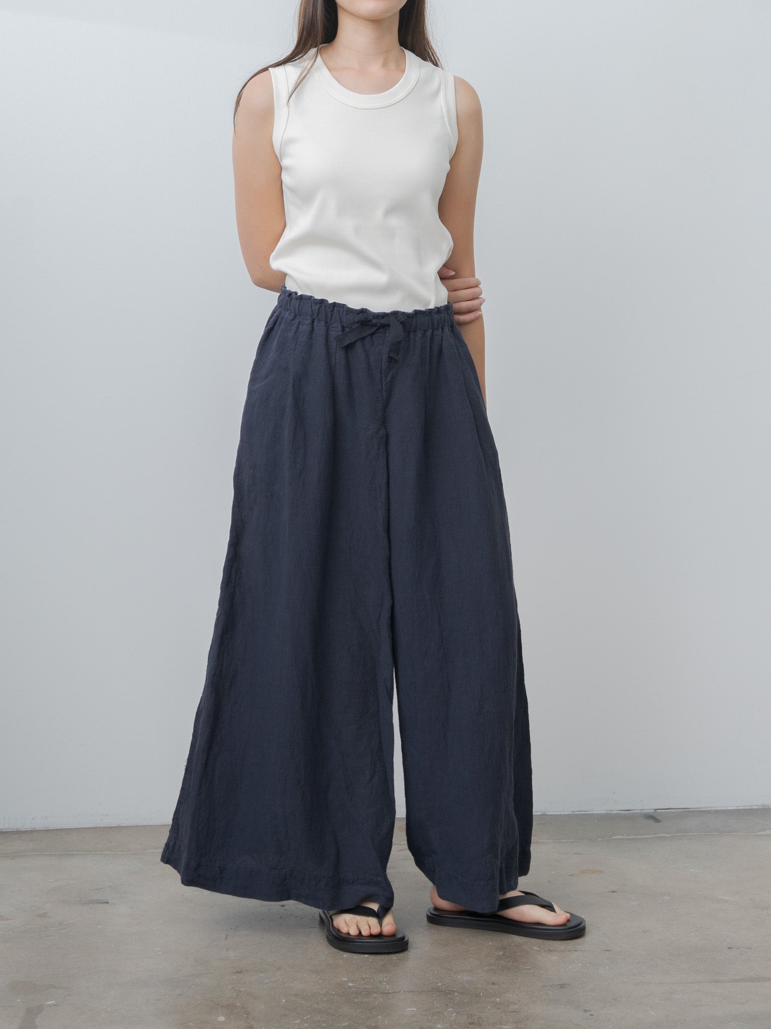 Linen Pants - Navy