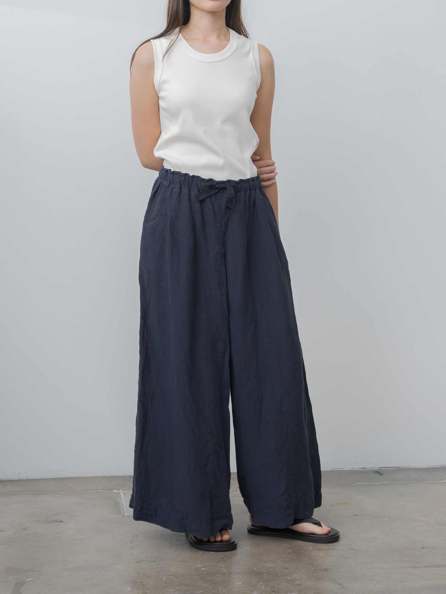 Linen Pants - Navy